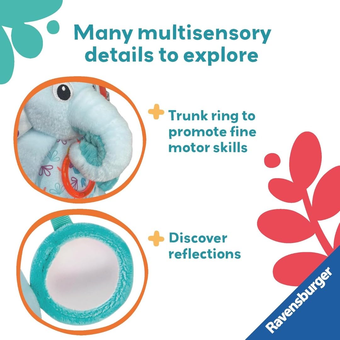 Ravensburger Explore & Play Elephant - Sensory Plush Toy for Babies 0 Months+ 11