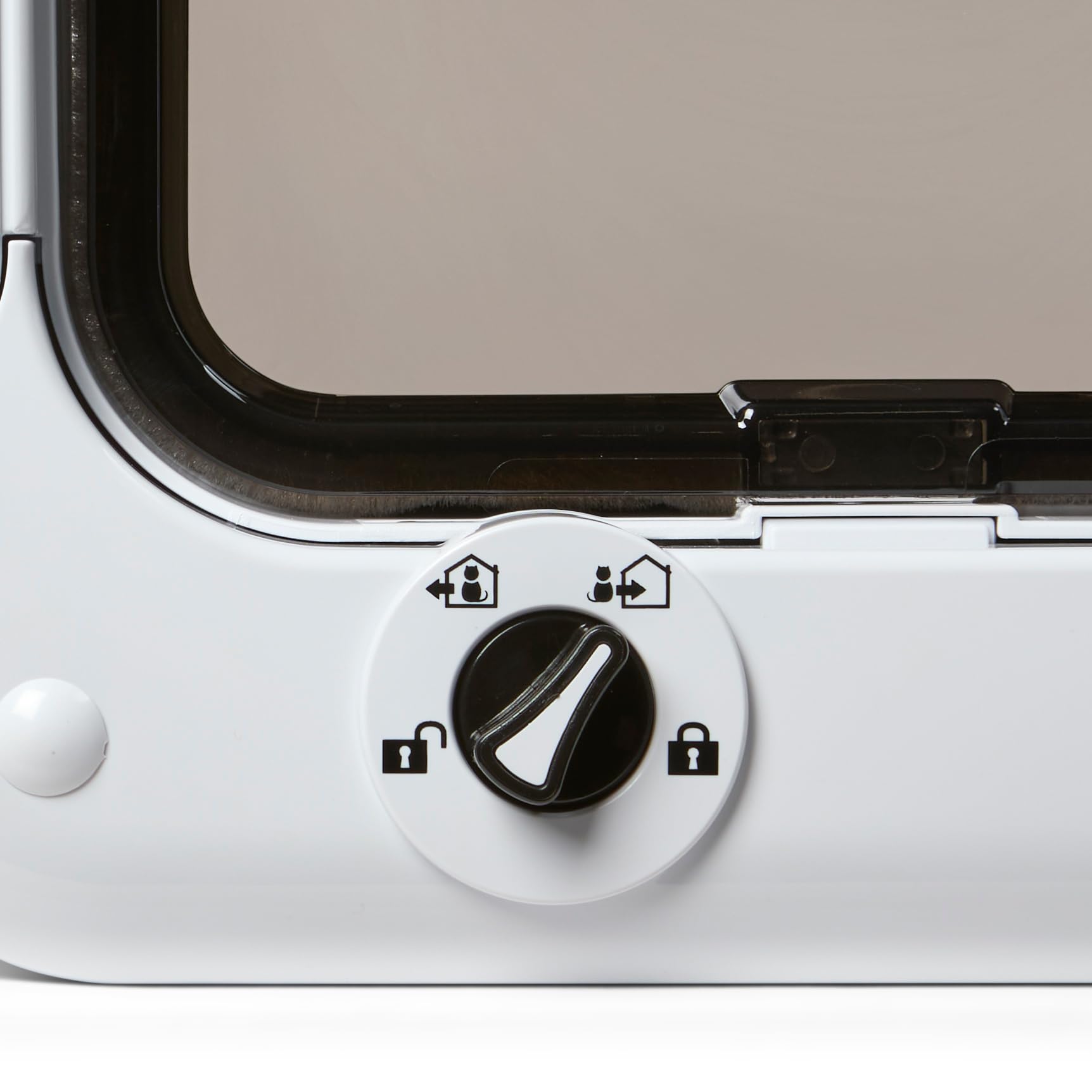 Cat Mate Rotary 4-Way Locking Cat Flap - White | Fits up to 50mm Thickness 4