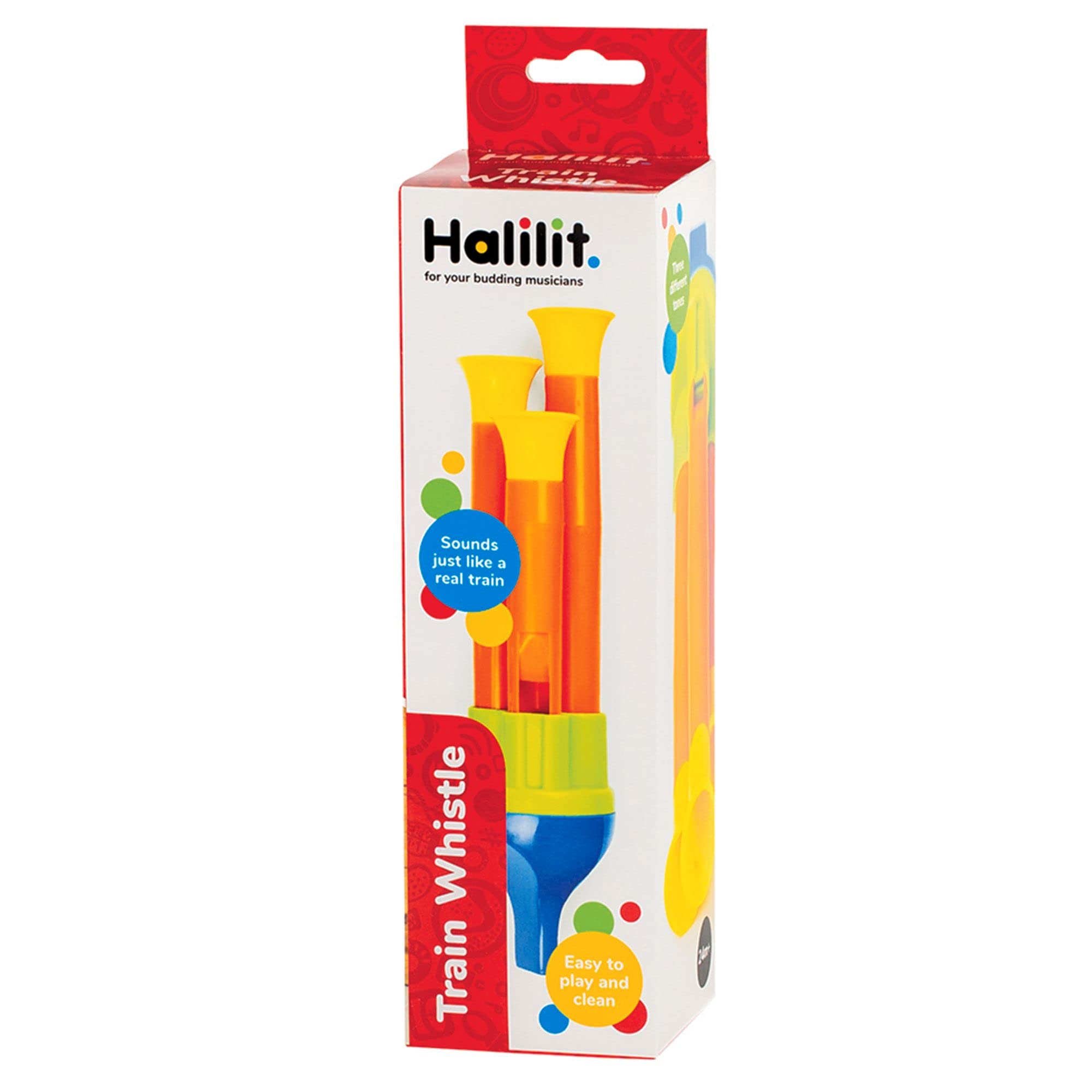 Halilit Train Whistle Musical Instrument - Authentic 3 Tones | Ages 2+