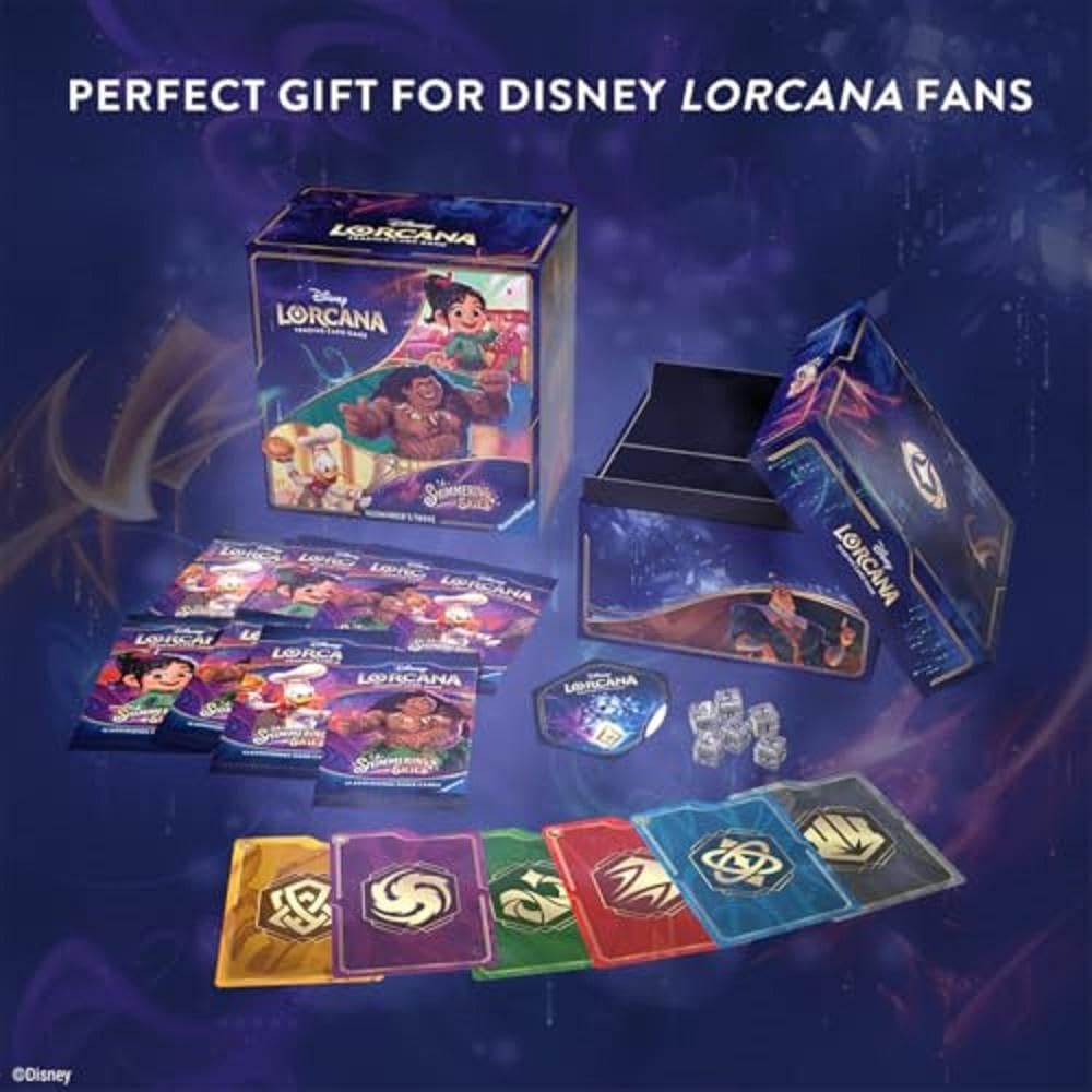Ravensburger Disney Lorcana Shimmering Skies Illumineer’s Trove | Storage Box, 8 Booster Packs, Guide 4