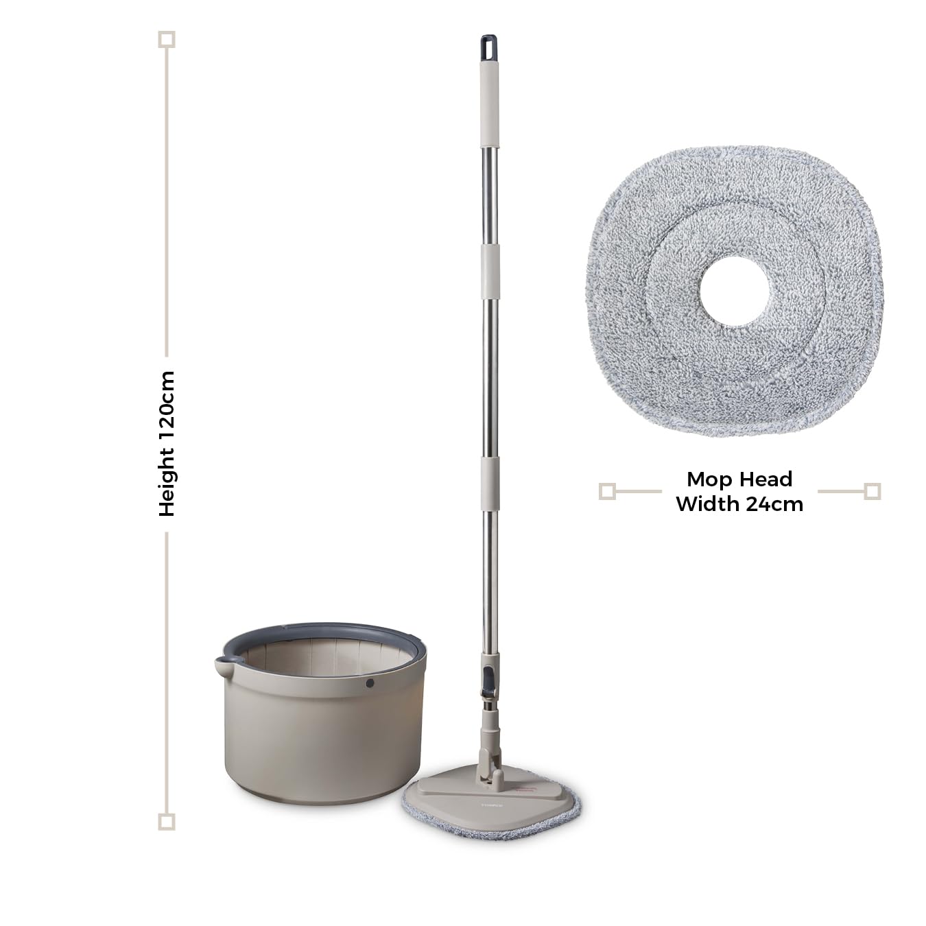 Tower T869009MSH Duo Compact Spin Mop with Built-in Turbine and 2 Internal Containers 6