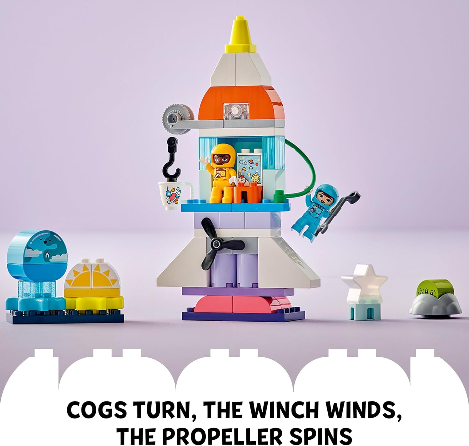 LEGO DUPLO 3in1 Space Shuttle Adventure - Rebuildable Rocket Toy for Ages 3+