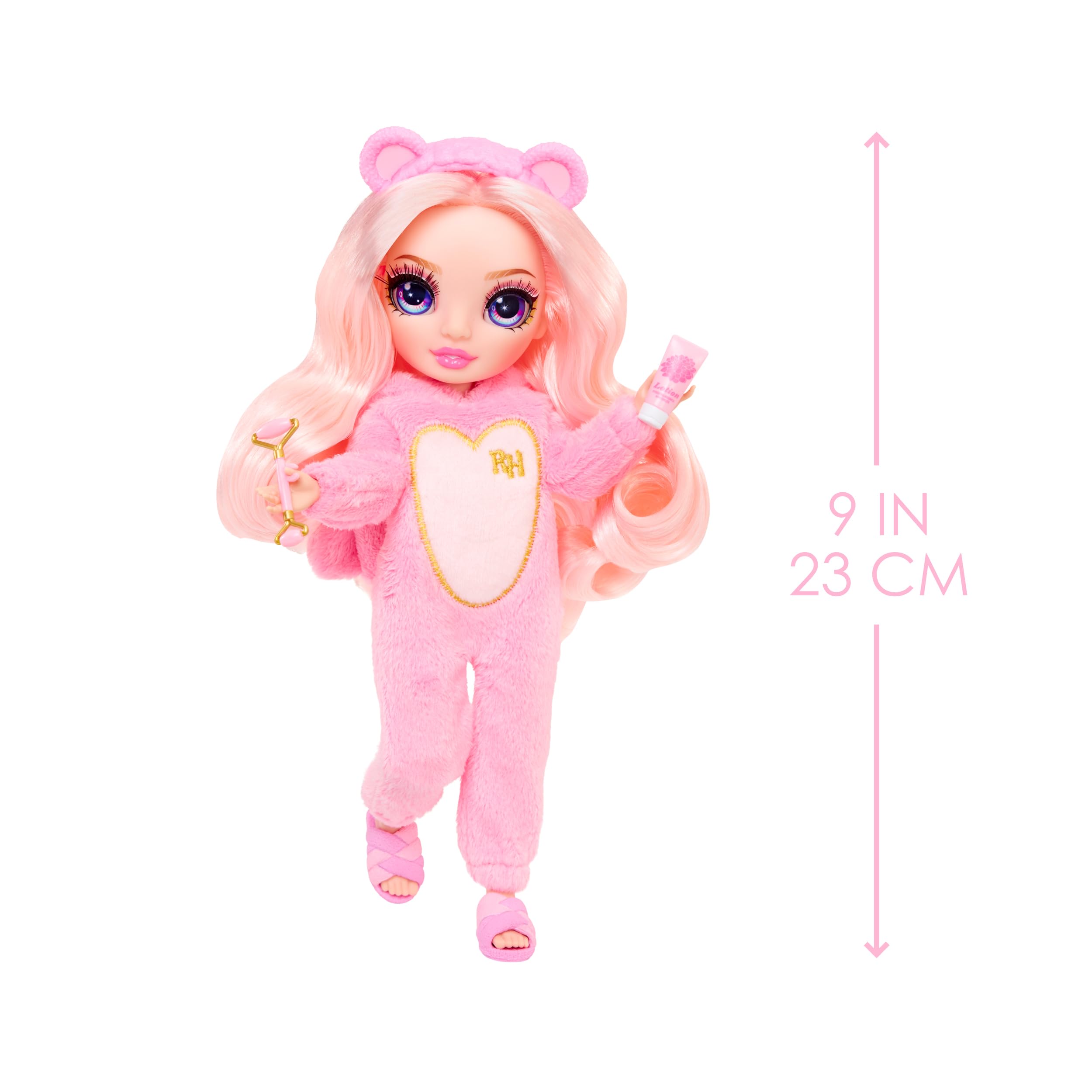 Rainbow High Junior High PJ Party - Bella (Pink) - 22 cm Posable Doll with Spa Accessories - Ages 4-12 10