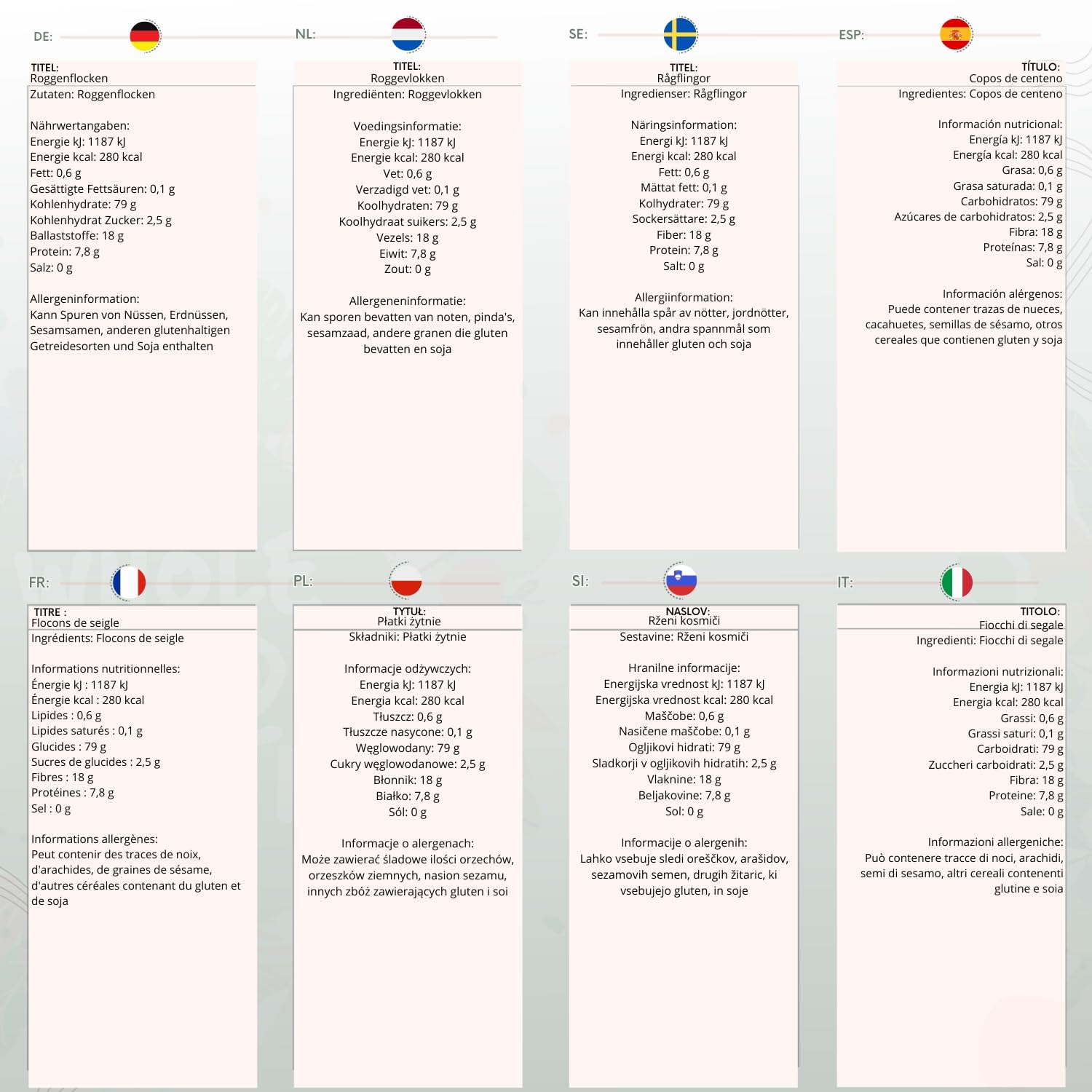 Whole Food Earth® Rye Flakes 1 kg | GMO Free | High Fibre | Vegan | Recyclable Packaging 7