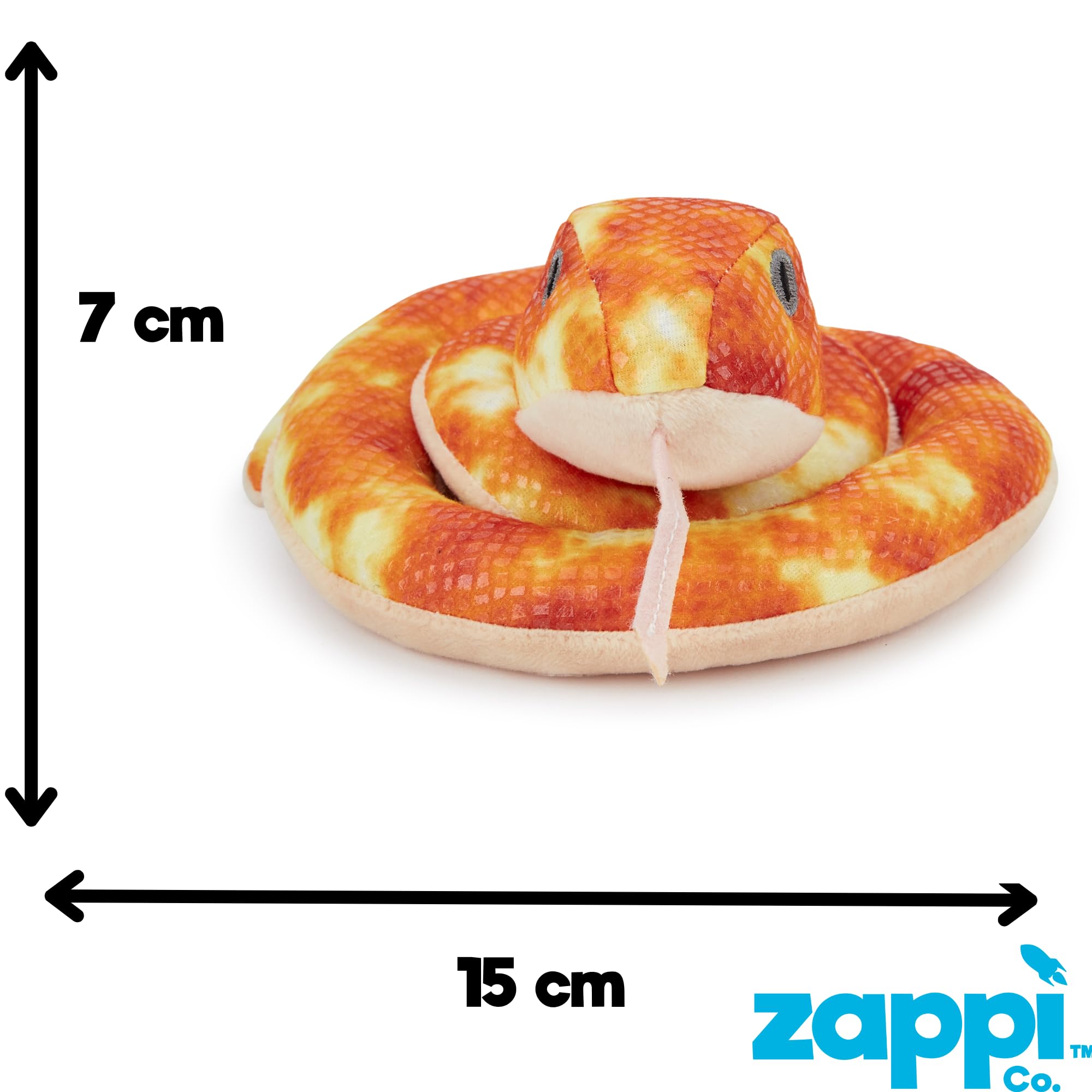 Zappi Co Snake Mini Plush Toy - Super Soft & Huggable | 12-15 cm | Polyester 3