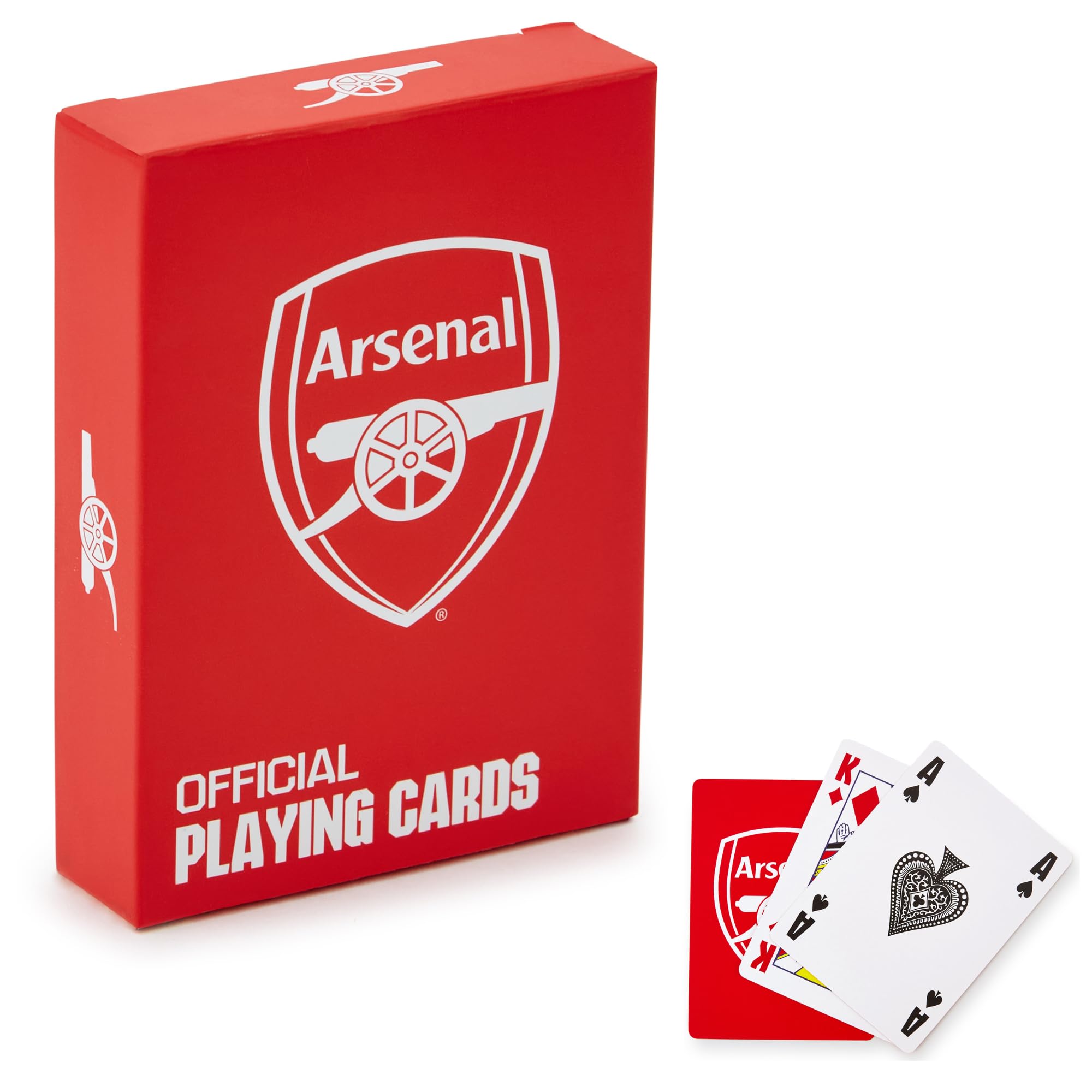 The Gift Scholars Arsenal FC Playing Cards - Officially Licensed Gooners Crest Deck | 52 Cards + 2 Jokers