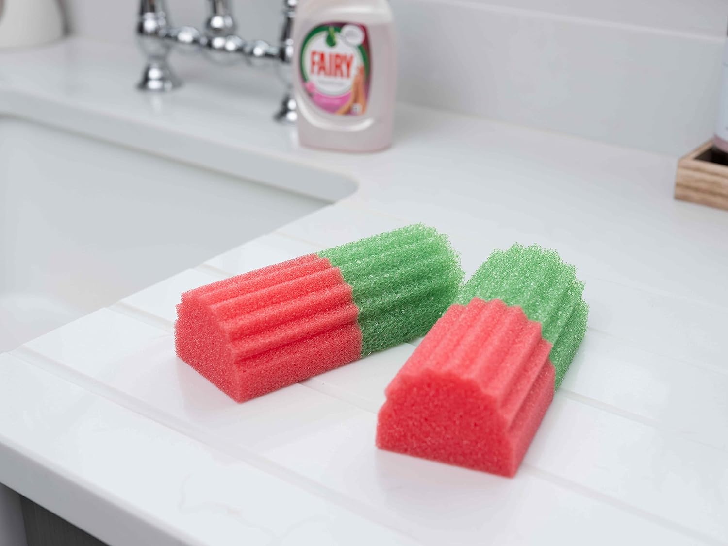 Addis Fairy Platinum Non-Scratch Glassware Cup Clean Buddy Sponge, Pack of 2 2