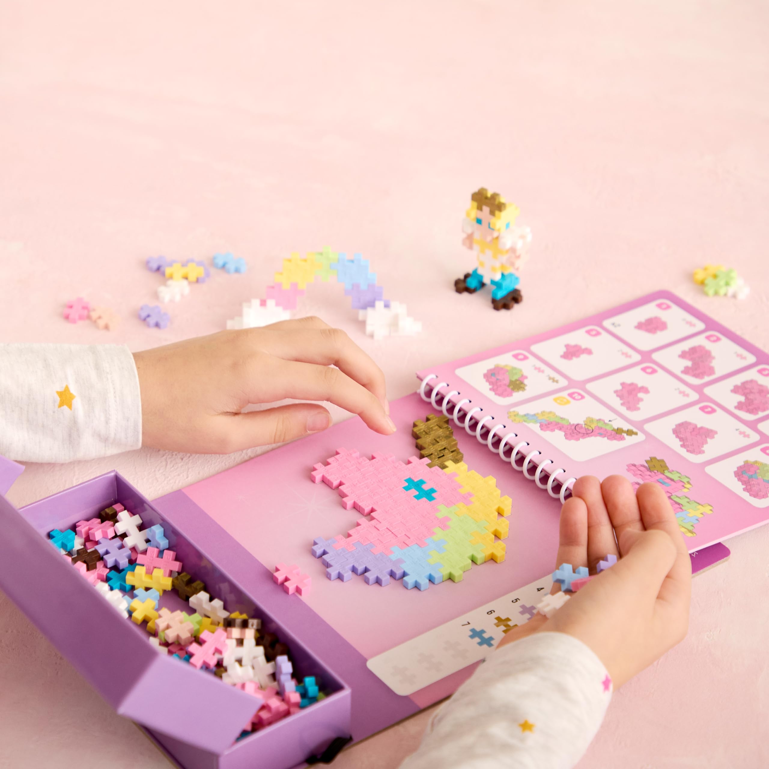 PLUS PLUS Puzzle by Number Activity Pad - 125-Piece Travel Building Set for Kids 5+ 2