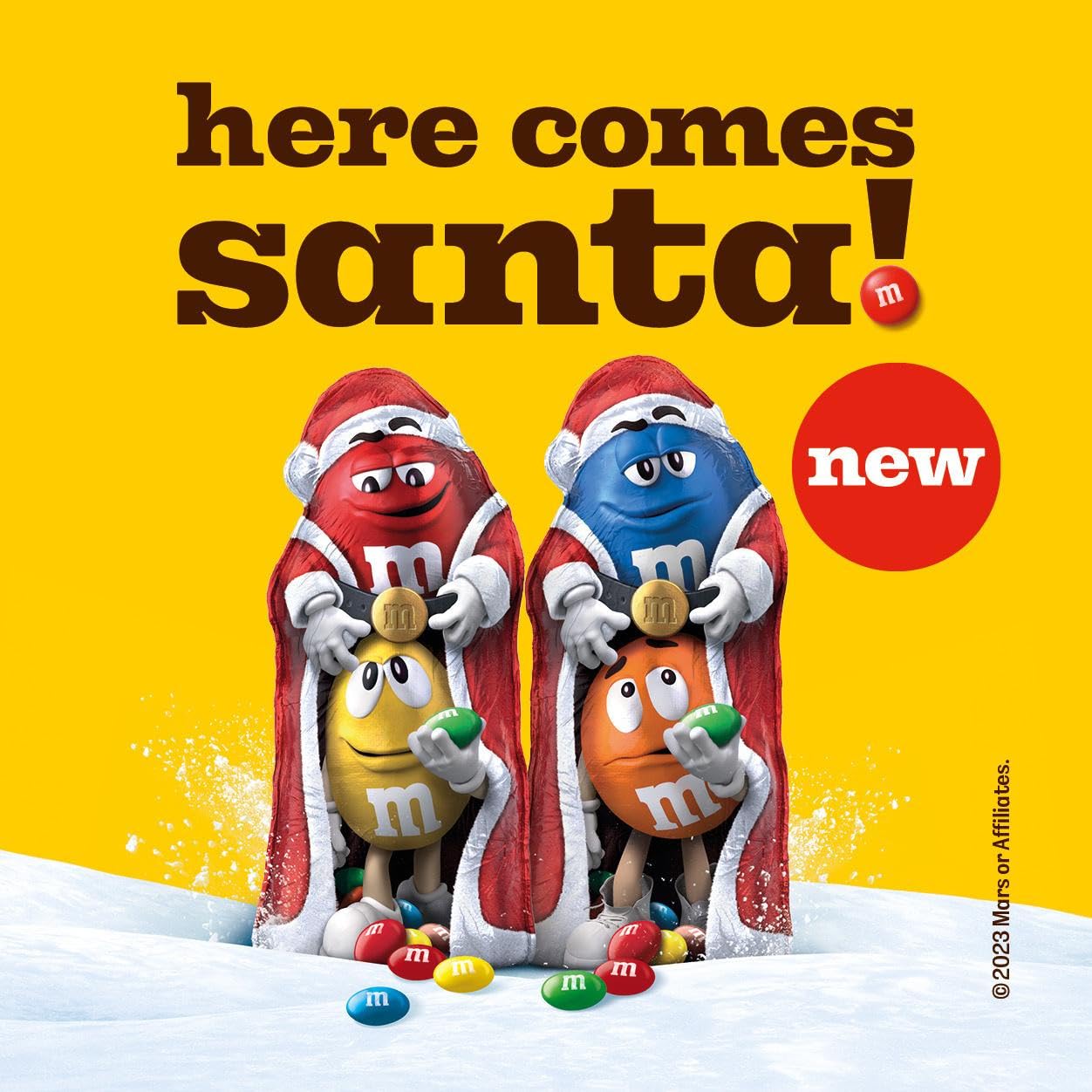 M&M's - Milk Chocolate Christmas Santa Hollow Figure with Mini M&M's (100g) 9