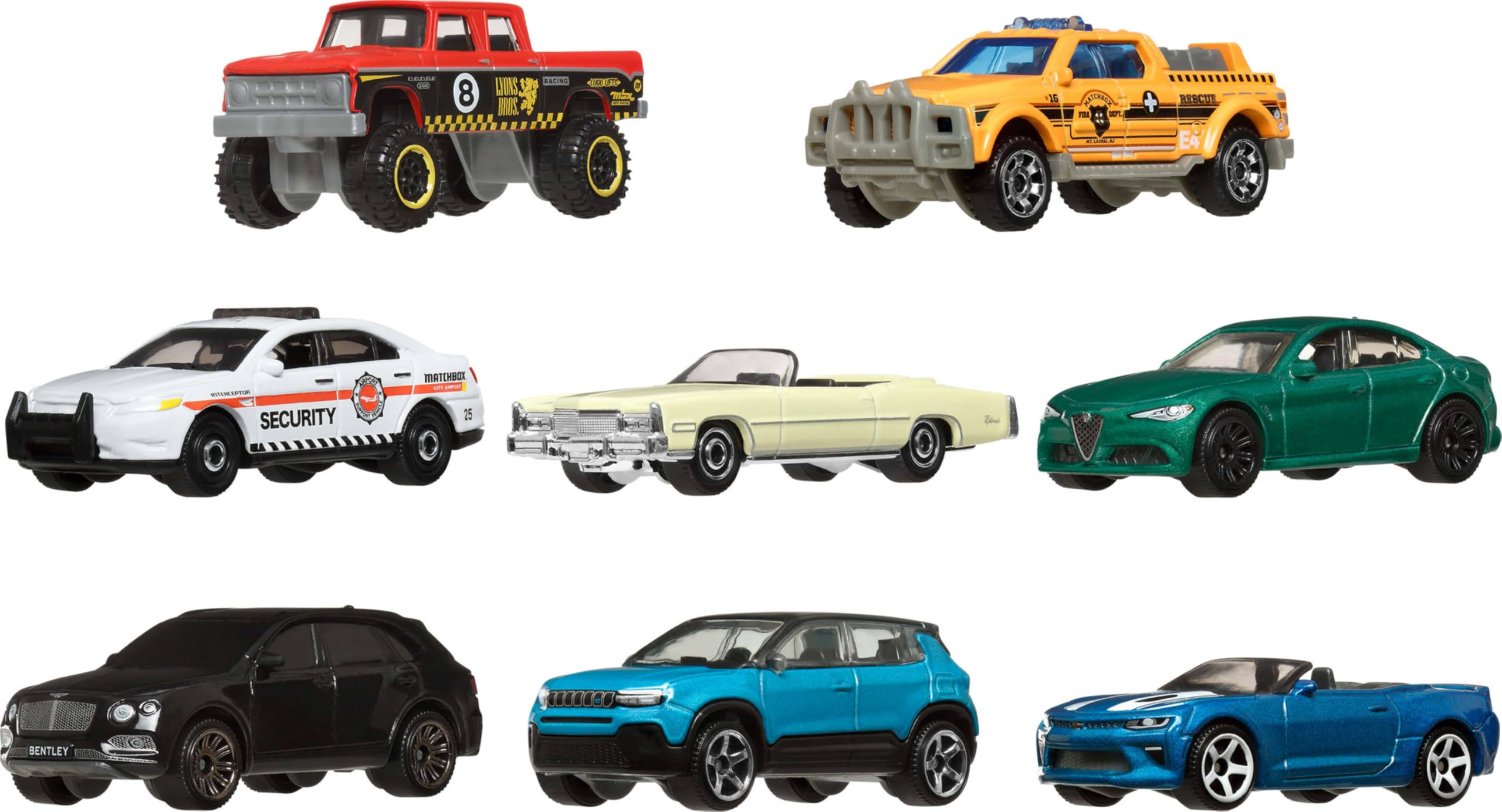 Matchbox 1:64 Scale Die-Cast Toy Cars & Trucks - Themed Multipack Set of 8 for Kids and Collectors 1