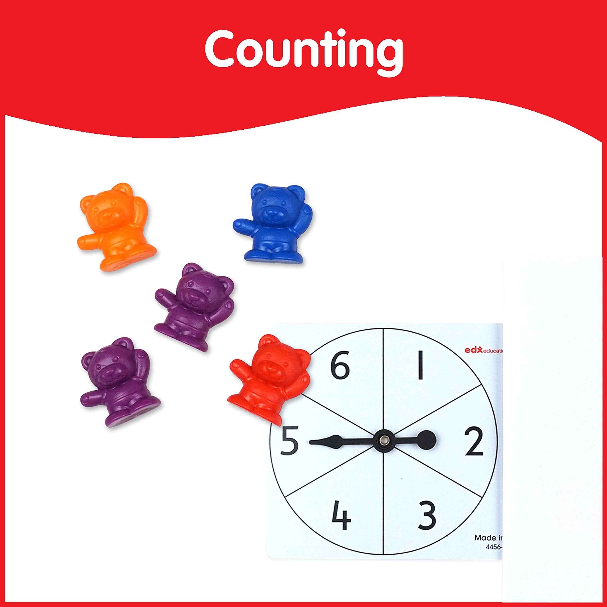 edxeducation Counting Bears with Matching Bowls - Educational Math Playset for Toddlers 2