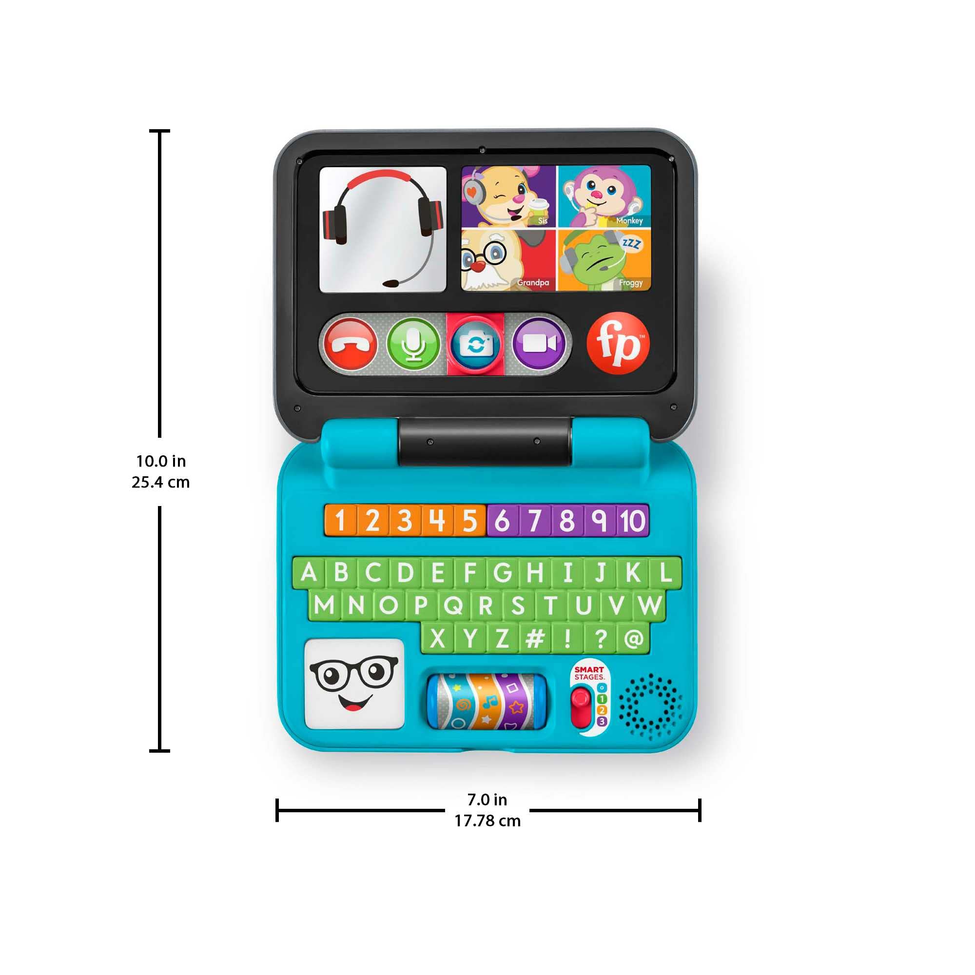 Fisher-Price Laugh & Learn Let's Connect Laptop - UK English Edition | Ages 6-36 Months | 55+ Songs & Phrases 6