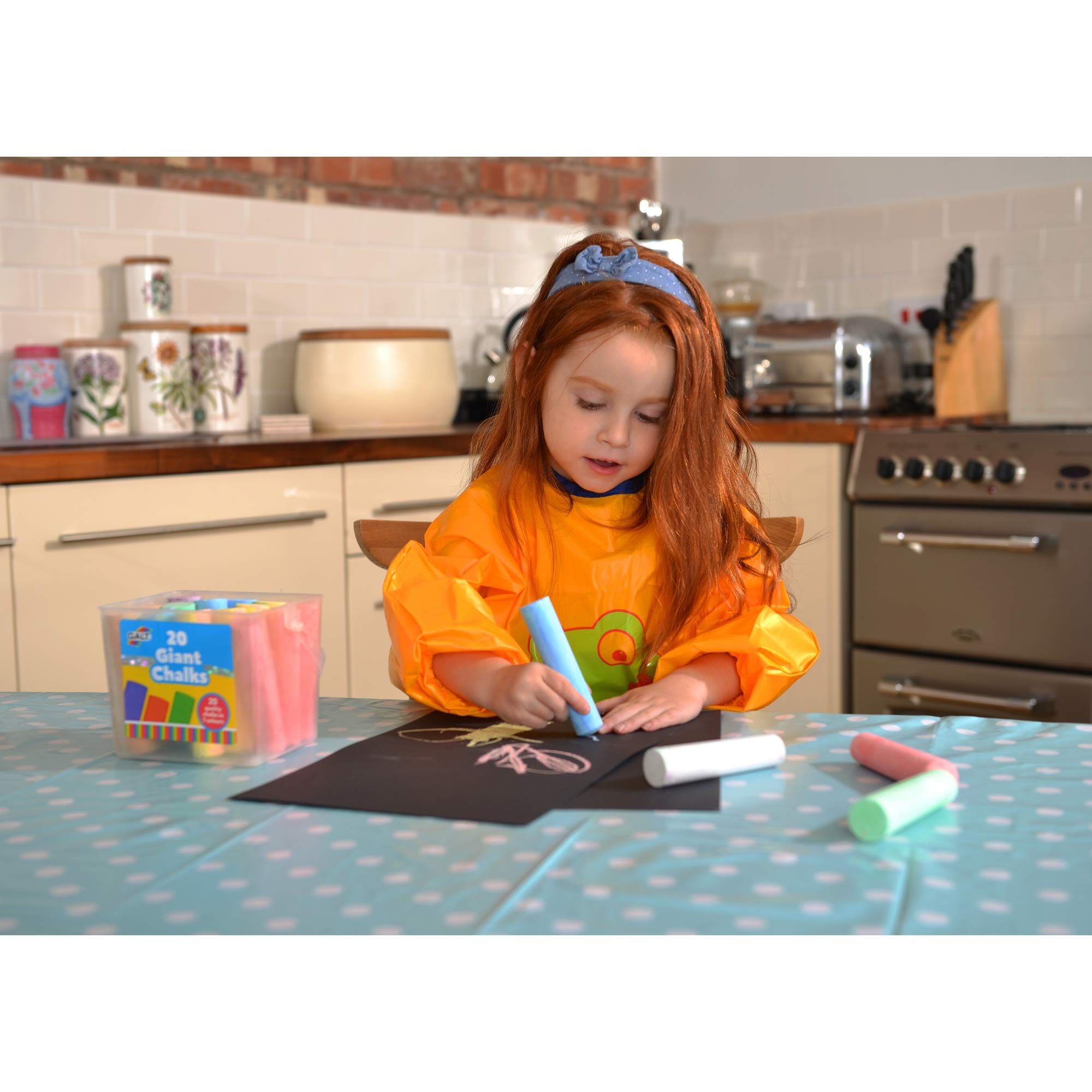Galt 20 Giant Chalks - Extra Large Chunky Pavement Chalks for Kids Ages 3+ | Washable & Portable