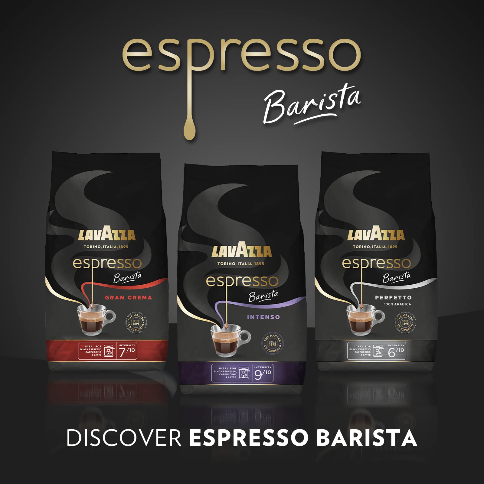 Lavazza Barista Gran Crema Whole Bean Coffee - 1kg Drum Roast Arabica & Robusta Blend