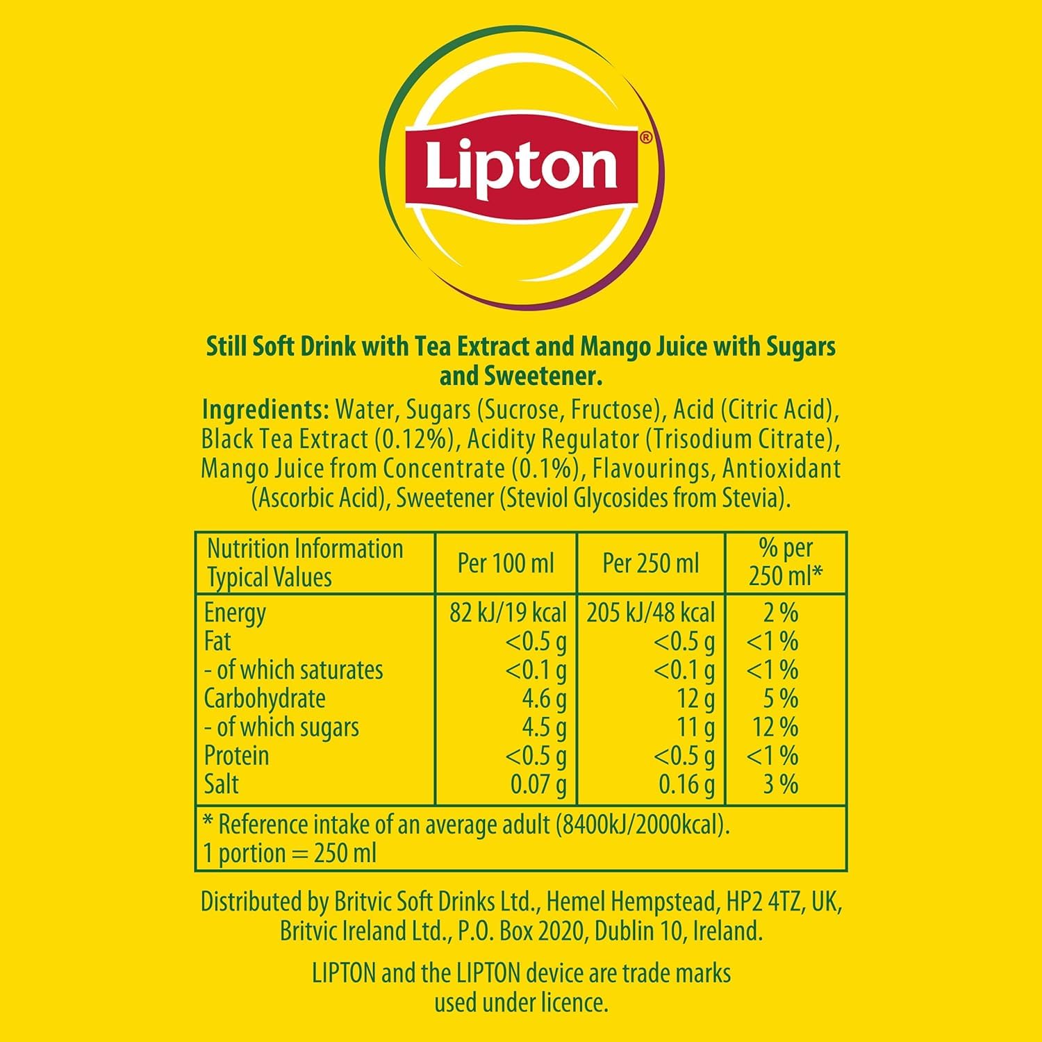 Lipton Ice Mango Iced Tea, 1.25L 2