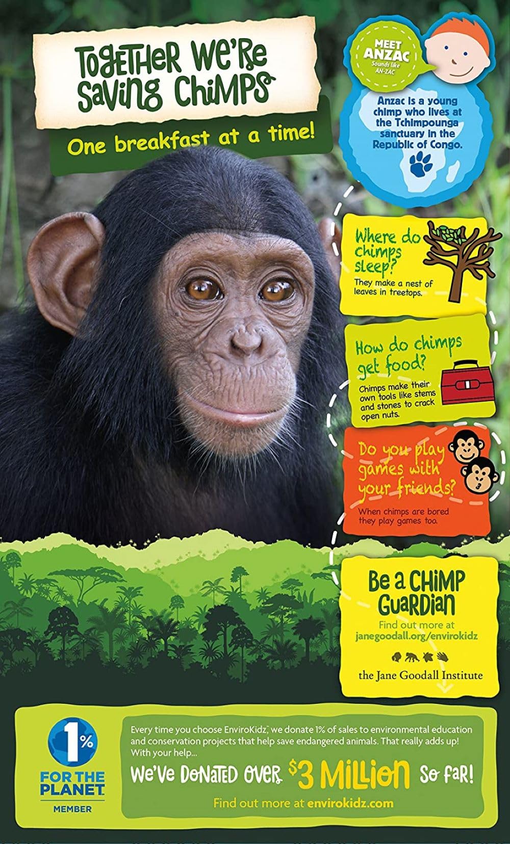 Nature's Path EnviroKidz Choco Chimps Cereal - Organic Gluten Free Chocolate Breakfast