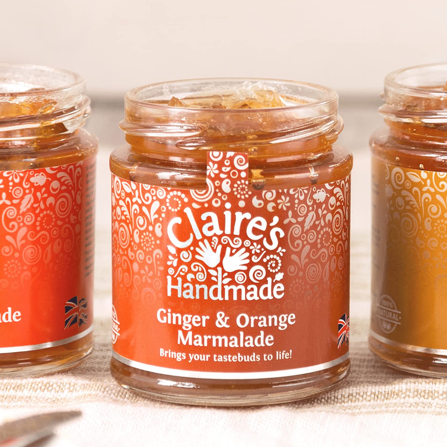 Claire's Handmade Ginger and Orange Marmalade (227g) - Traditionally Made with Real Ginger Root