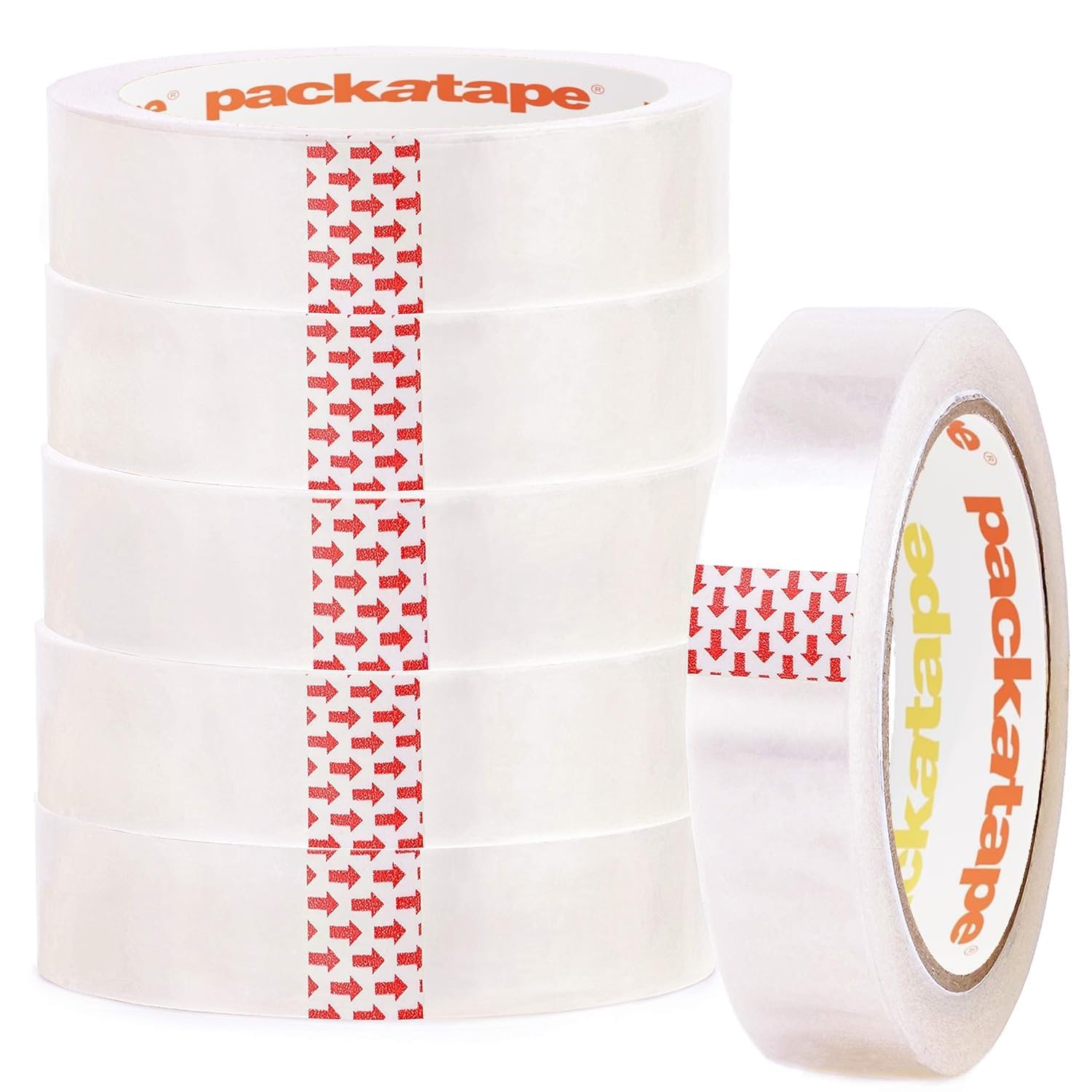 Packatape Cellotape Transparent Tape - 6 Rolls, 24mm x 66m Each | Strong Adhesion