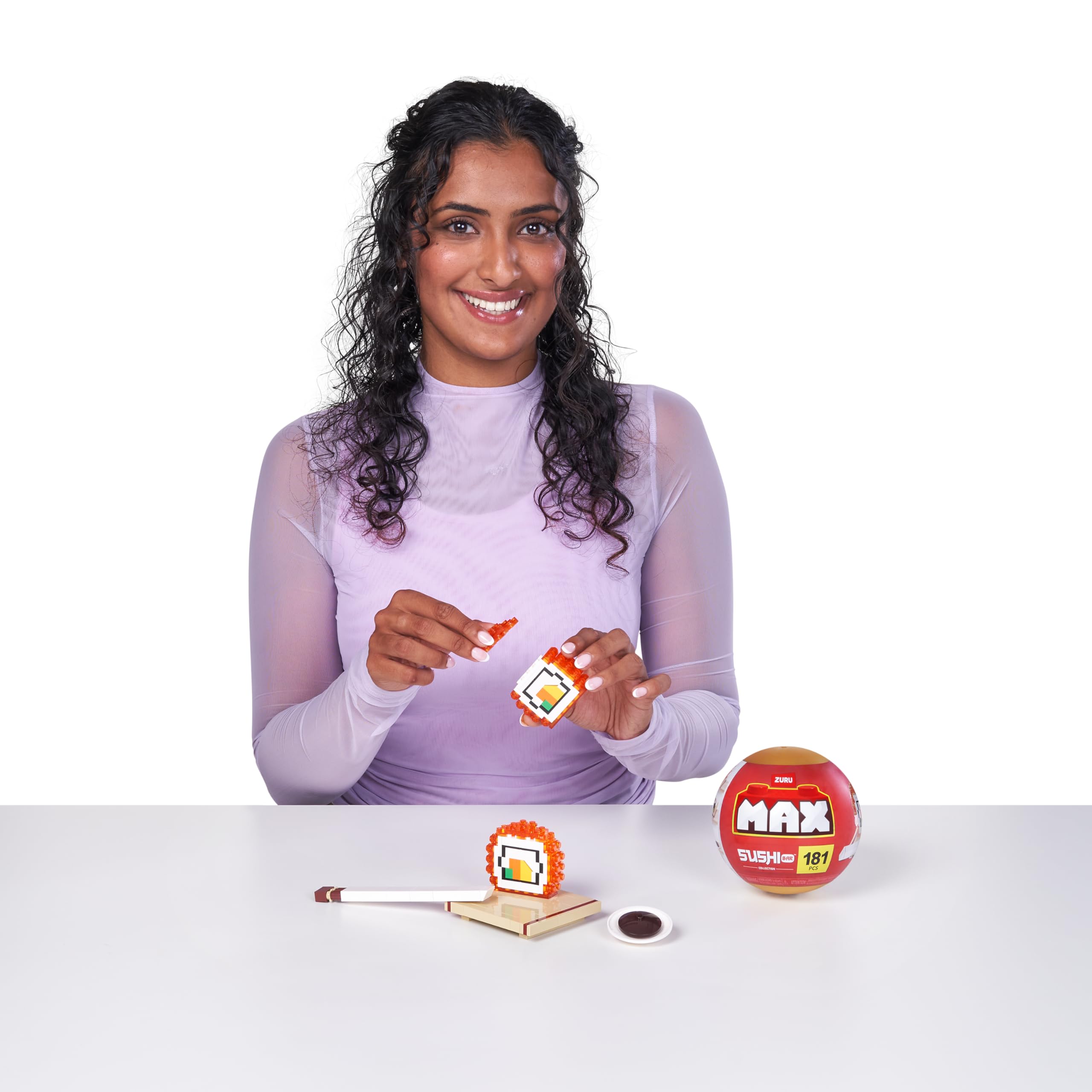 Max Build More Premium Sushi Bar Collection - California Roll Building Set | 181 Pieces | Ages 8+ 7