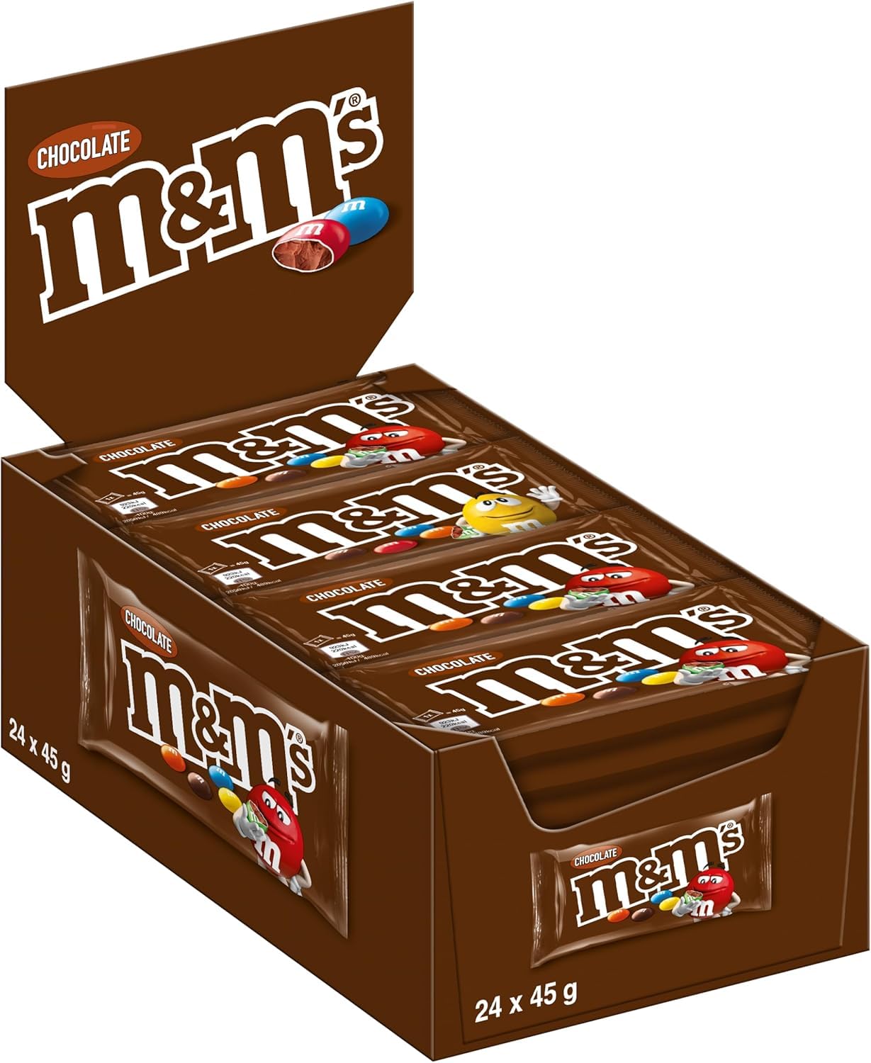 M&M's Milk Chocolate Bulk Box - 24 Pack Snack Size Bags for Movie Nights & Gifts 1
