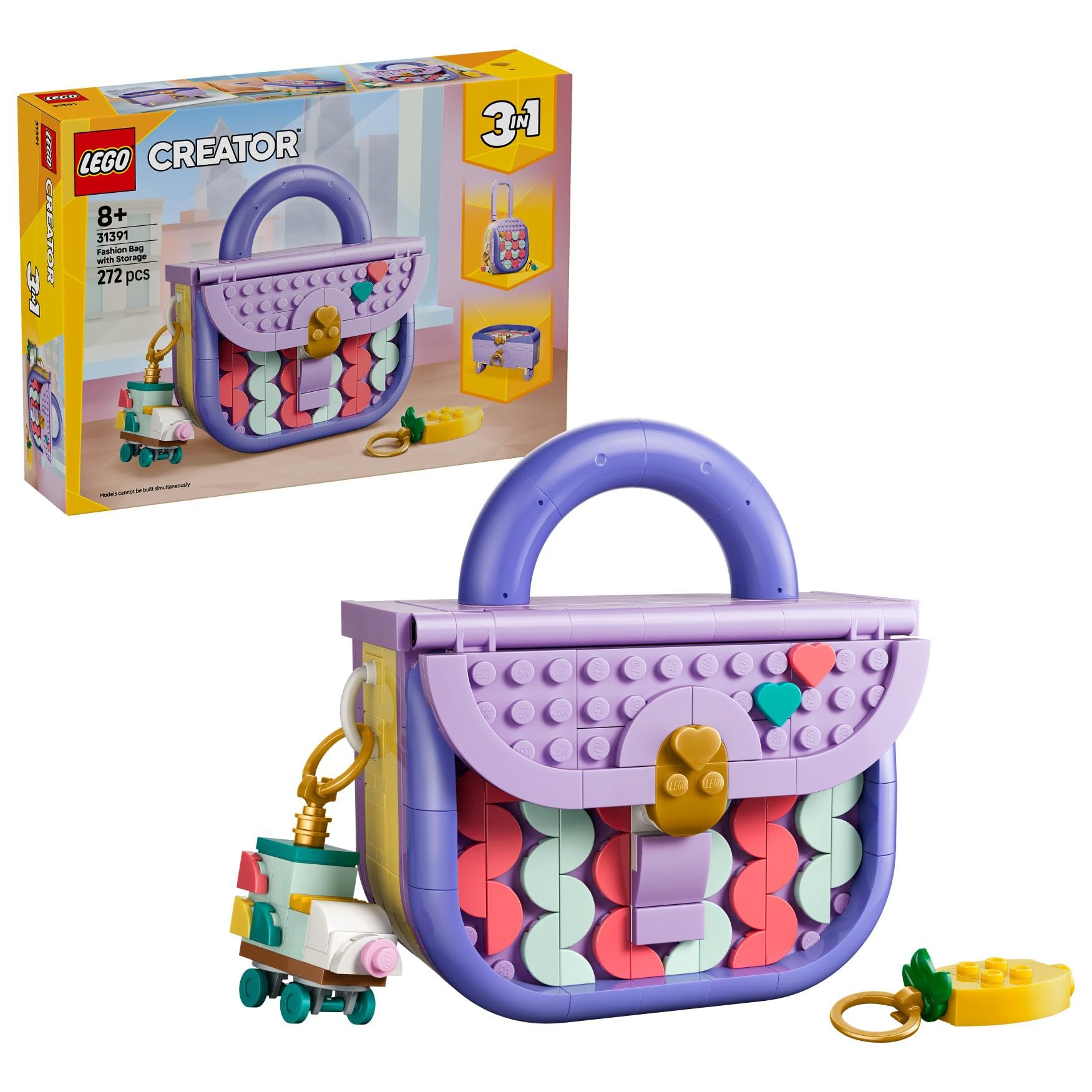 LEGO Creator 3 in 1 Art Fashion Bag with Storage Building Set | 3 Models in 1 | Ages 8+ 1