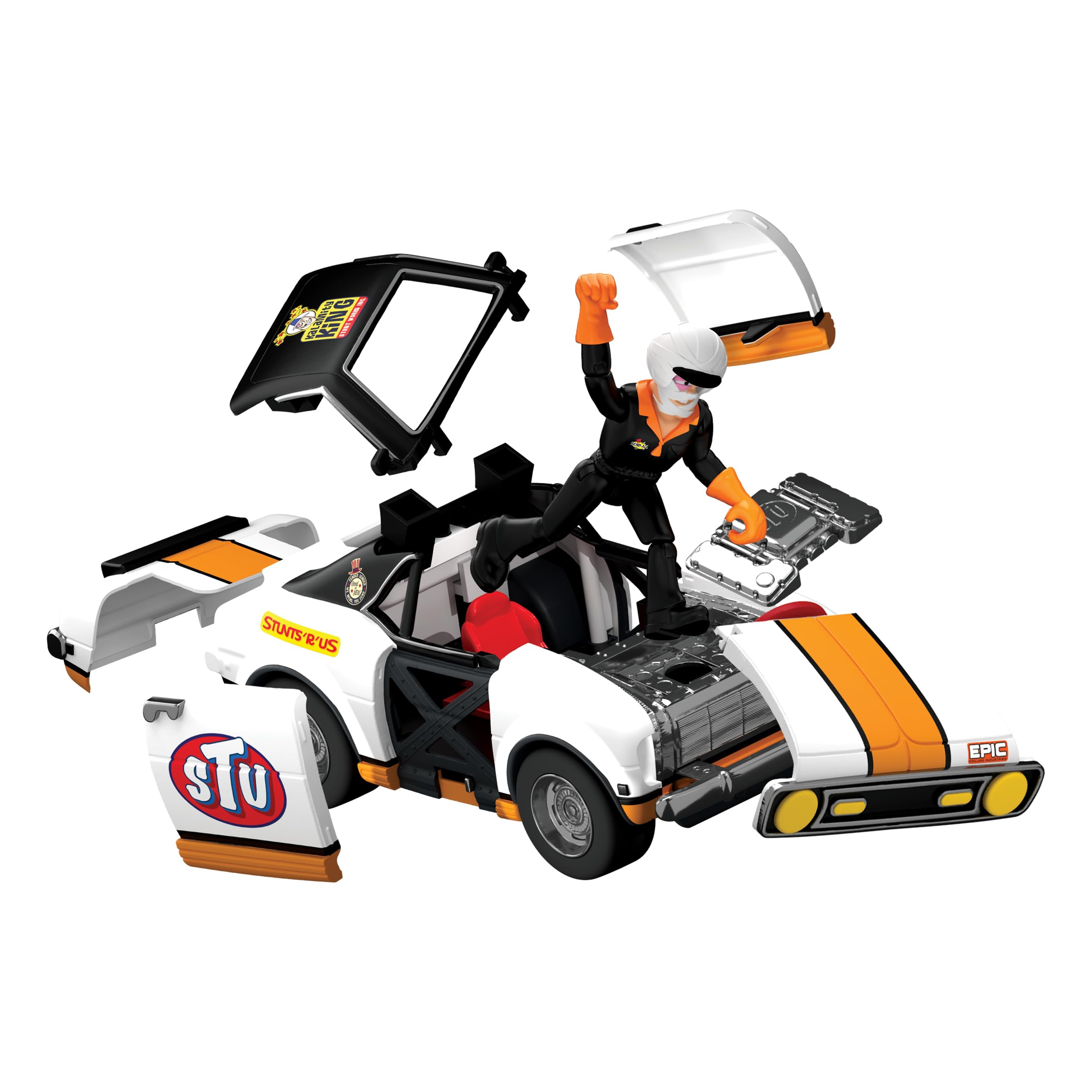 Stuntman Stu Race Ace Stunt Car - Break Apart Crash & Rebuild Playset for Kids 5-10 2