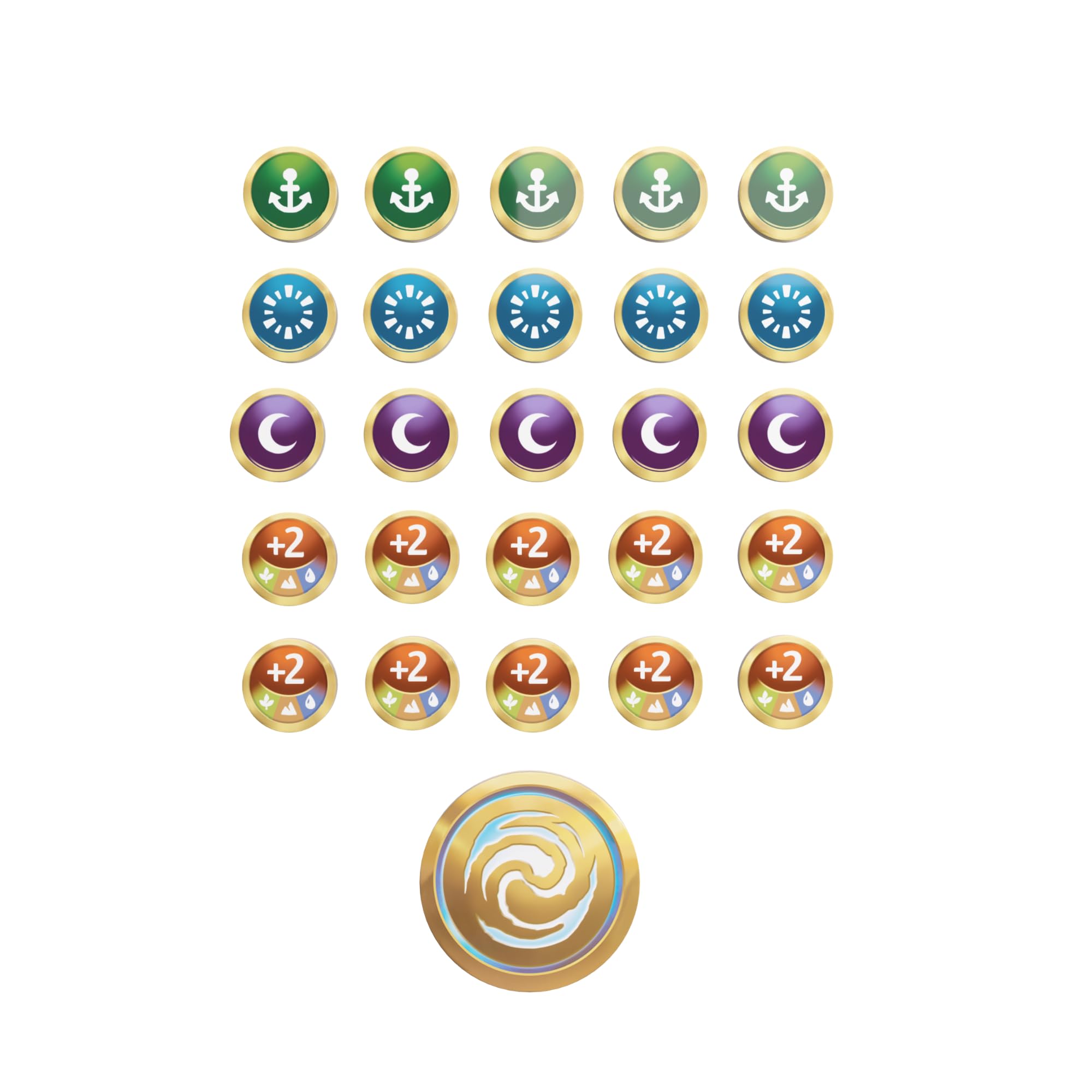 Gamegenic Altered Premium Markers - 26-Piece Acrylic Game Tokens, Officially Licensed 2