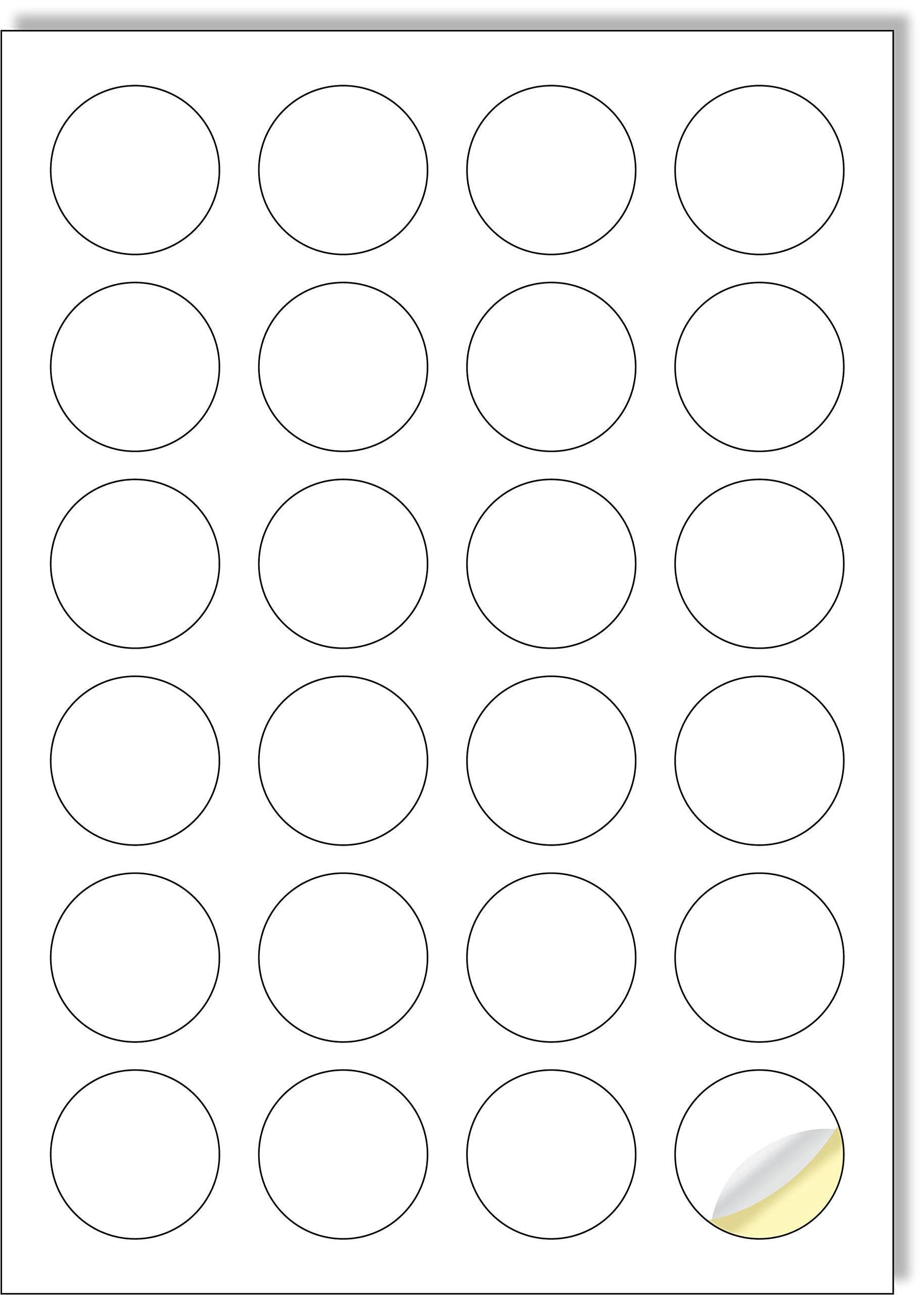 Creavvee Round Printable Labels - 40mm White Paper Labels | 600 Labels