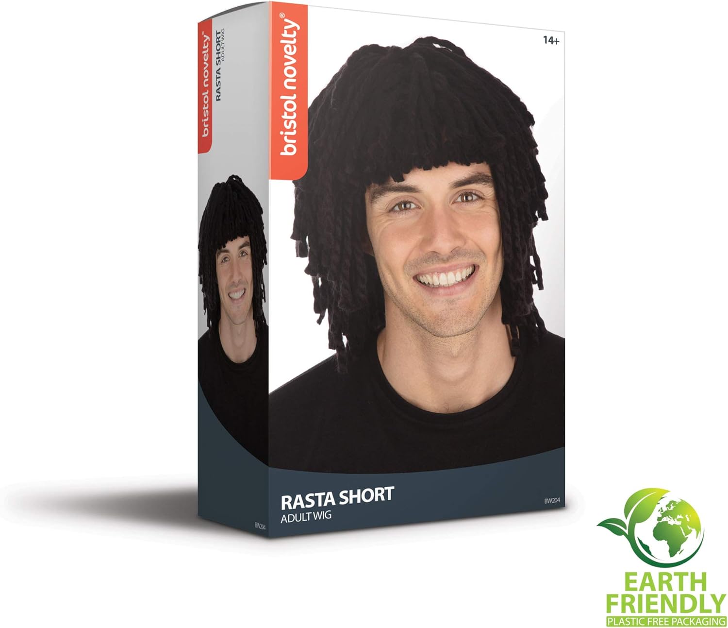 Bristol Novelty Ruud Gullit Rasta Short Dreadlocks Wig, One Size