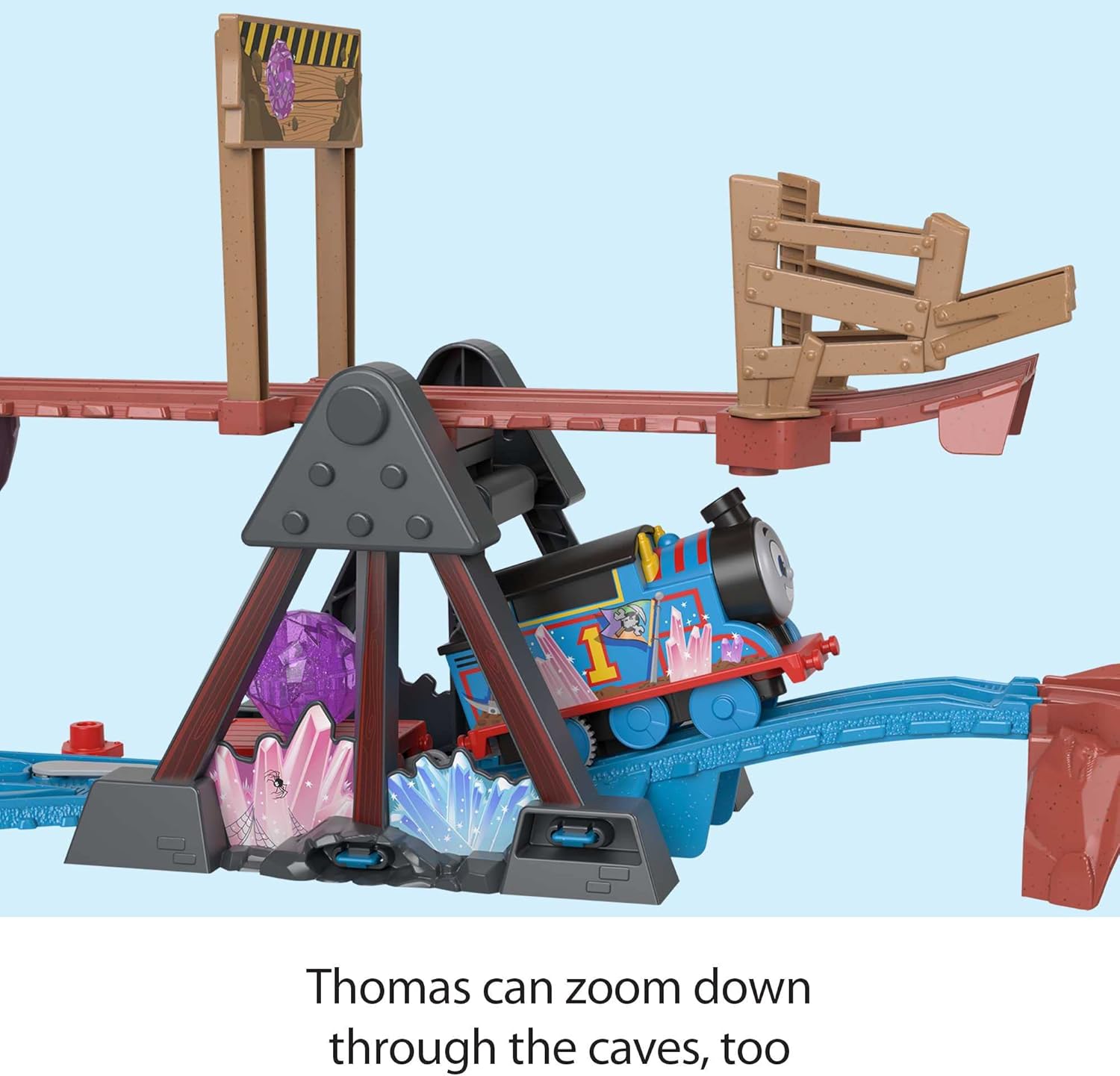 Fisher-Price Thomas and Friends Crystal Caves Adventure Train Set - Motorized Thomas Engine & Track Playset for Ages 3+ 3