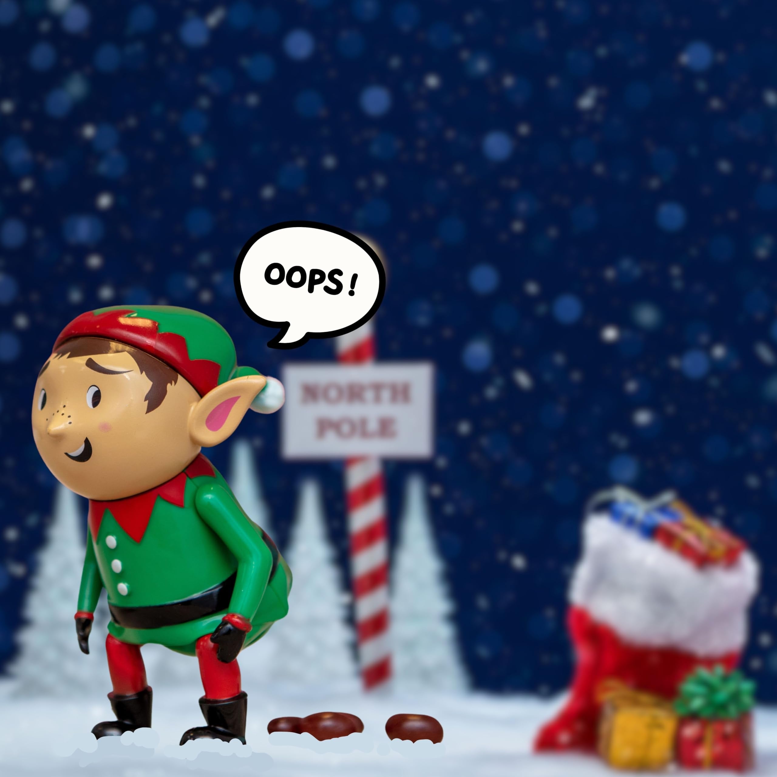 Pooping Elf Toy by Boxer Gifts - Refillable Novelty Stocking Filler for Kids, Brown 8