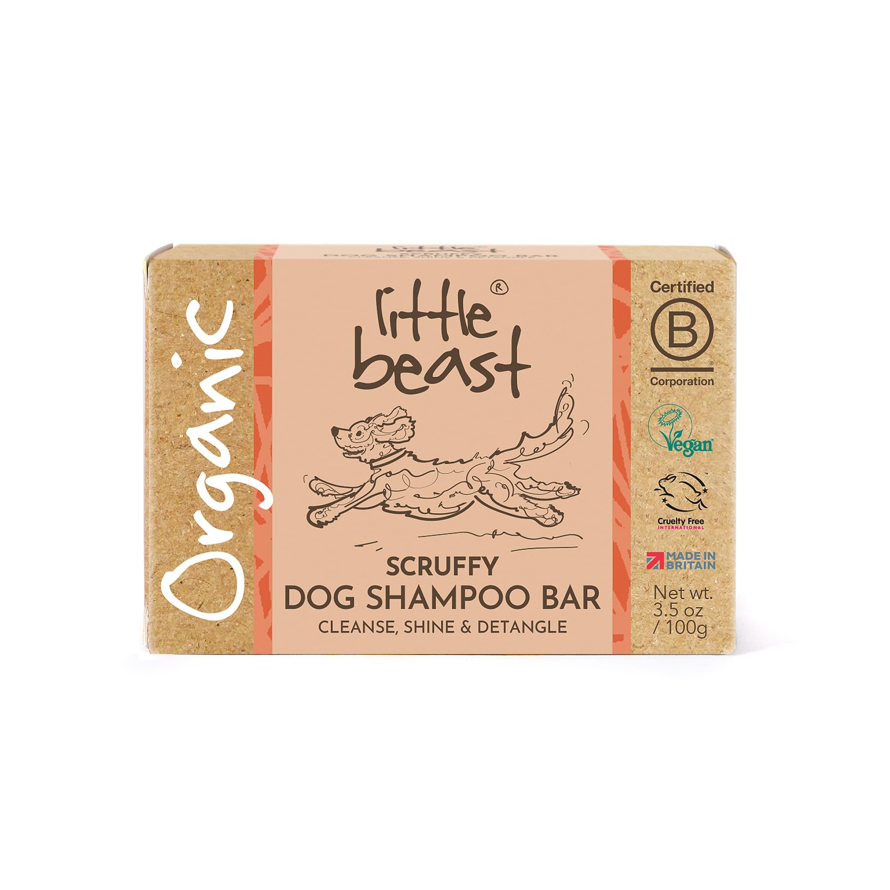 LITTLE BEAST Scruffy Dog Shampoo Bar - Detangles & Deeply Conditions | Citrus Scent | 100g 1