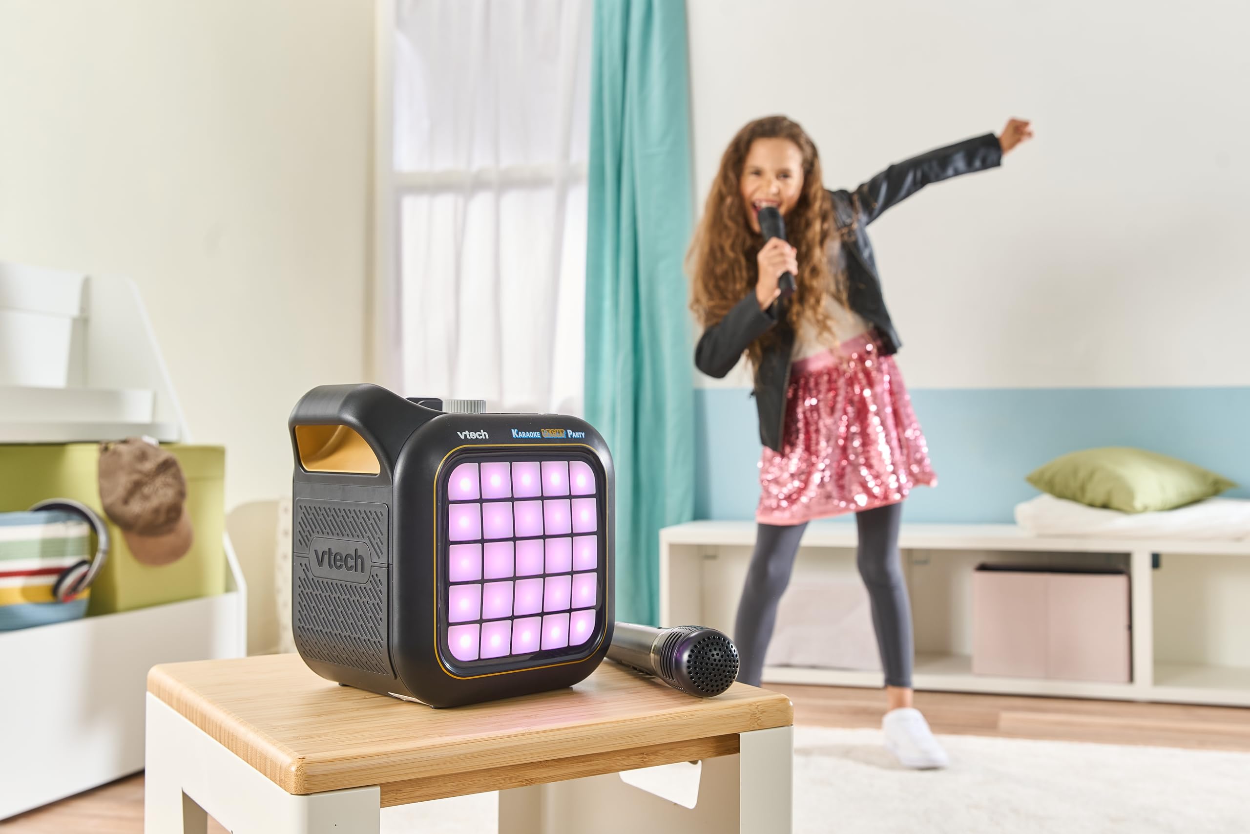 VTech Karaoke Light Party - Portable Bluetooth Karaoke Machine with 2 Wireless Microphones 14