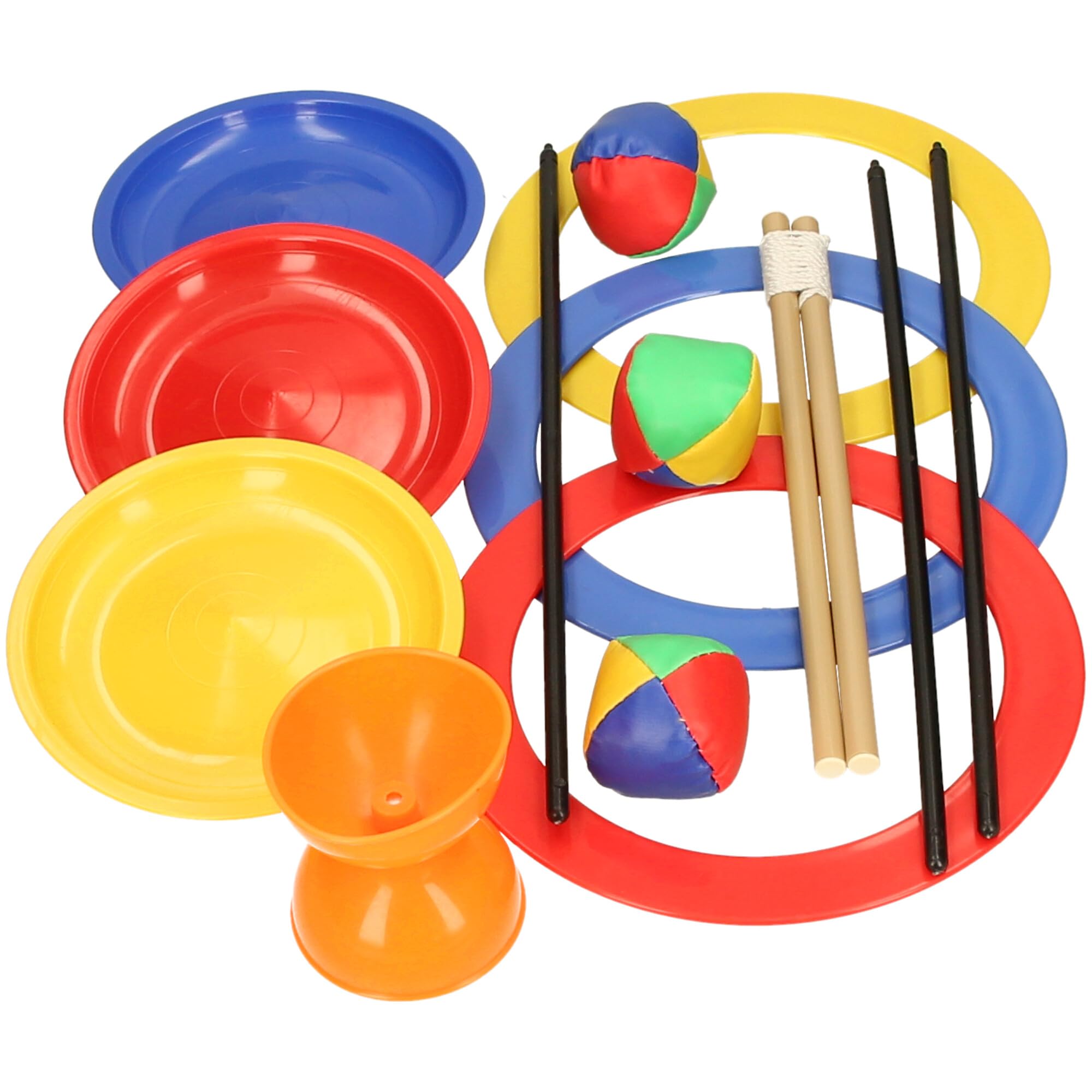Tent Fun Circus Skills Set - 15-Piece Juggling & Spinning Toys for Kids 6+ 10