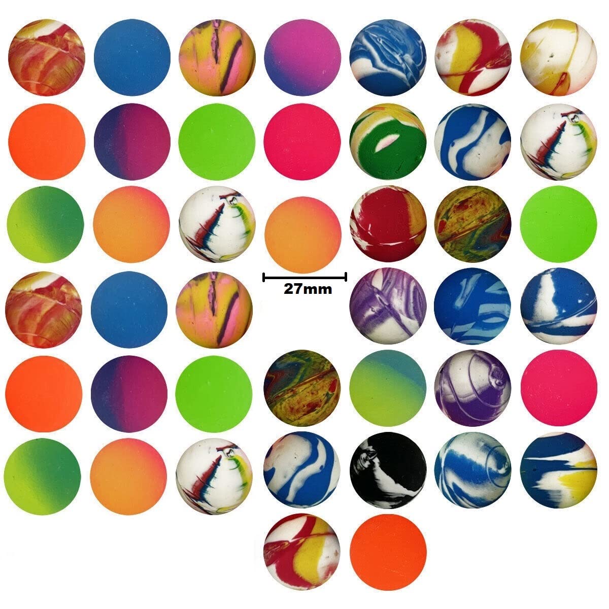 SHATCHI 10pk Bouncy Balls - 27mm Rubber Party Favours | Unisex Kids 2