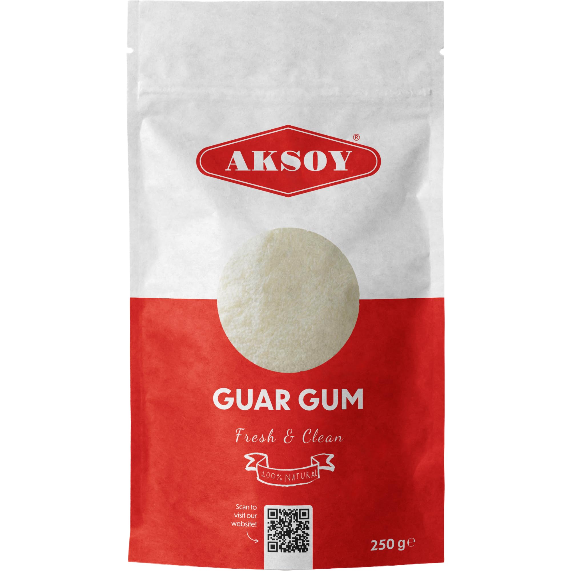 AKSOY Guar Gum Powder - Natural Thickener & Stabiliser | 250g Fine Powder