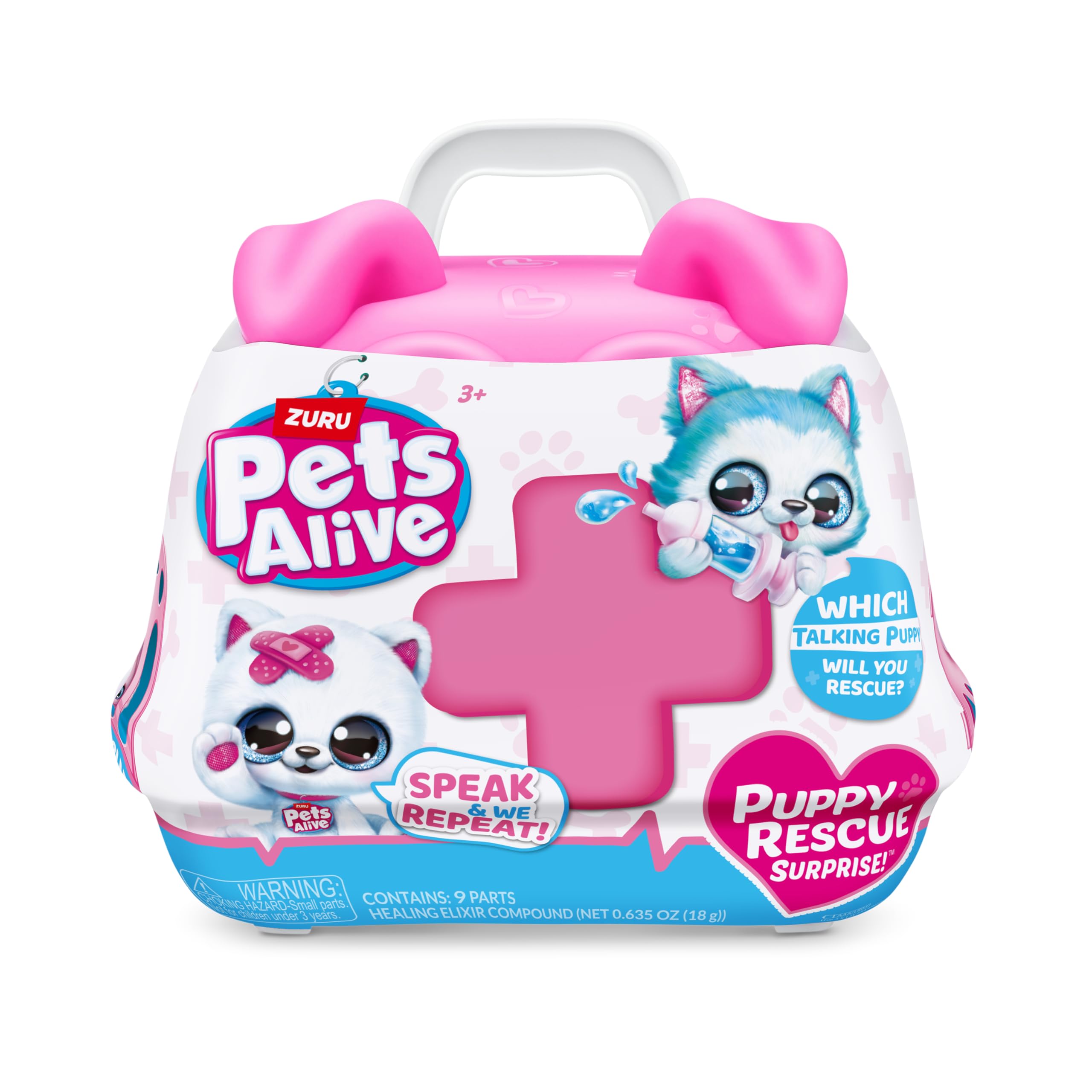 Pets Alive Puppy Rescue Surprise Series 3 - Yorkshire Plush Interactive Toy with Speak & Repeat 9