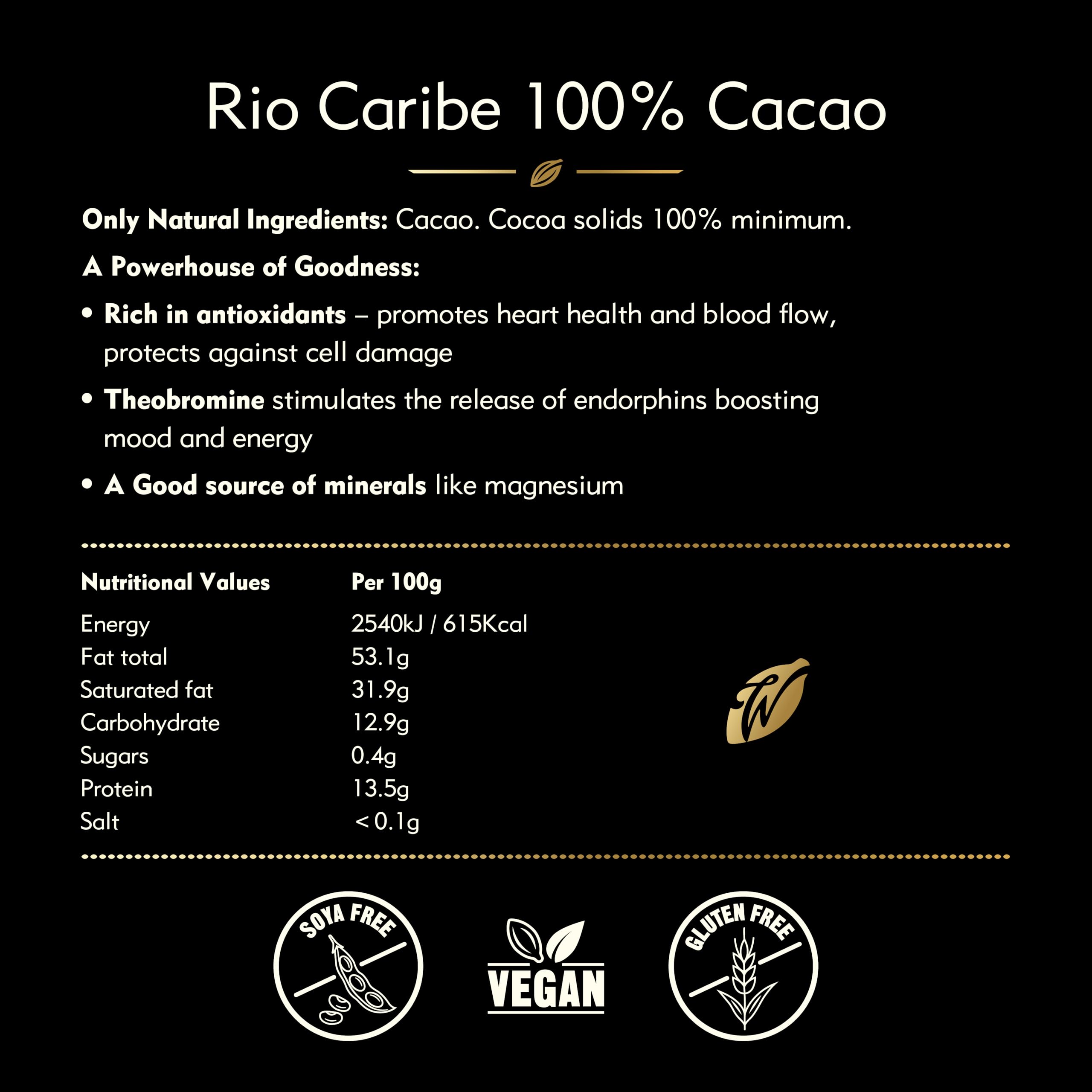 Willie's Cacao - 100% Venezuelan Rio Caribe Cacao - Artisan Bean to Bar Chocolate - 180g
