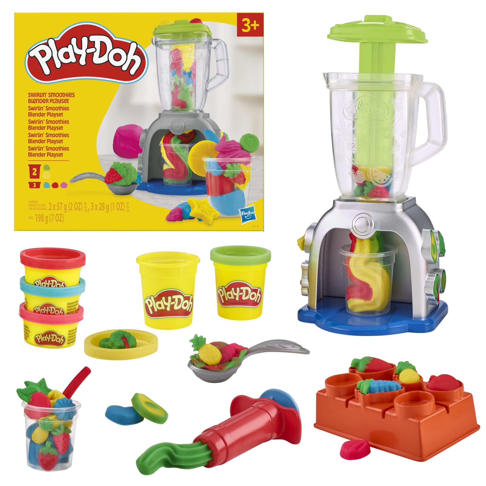 Play-Doh Swirlin' Smoothies Toy Blender Playset - Creative Kitchen Roleplay for Ages 3+ 1
