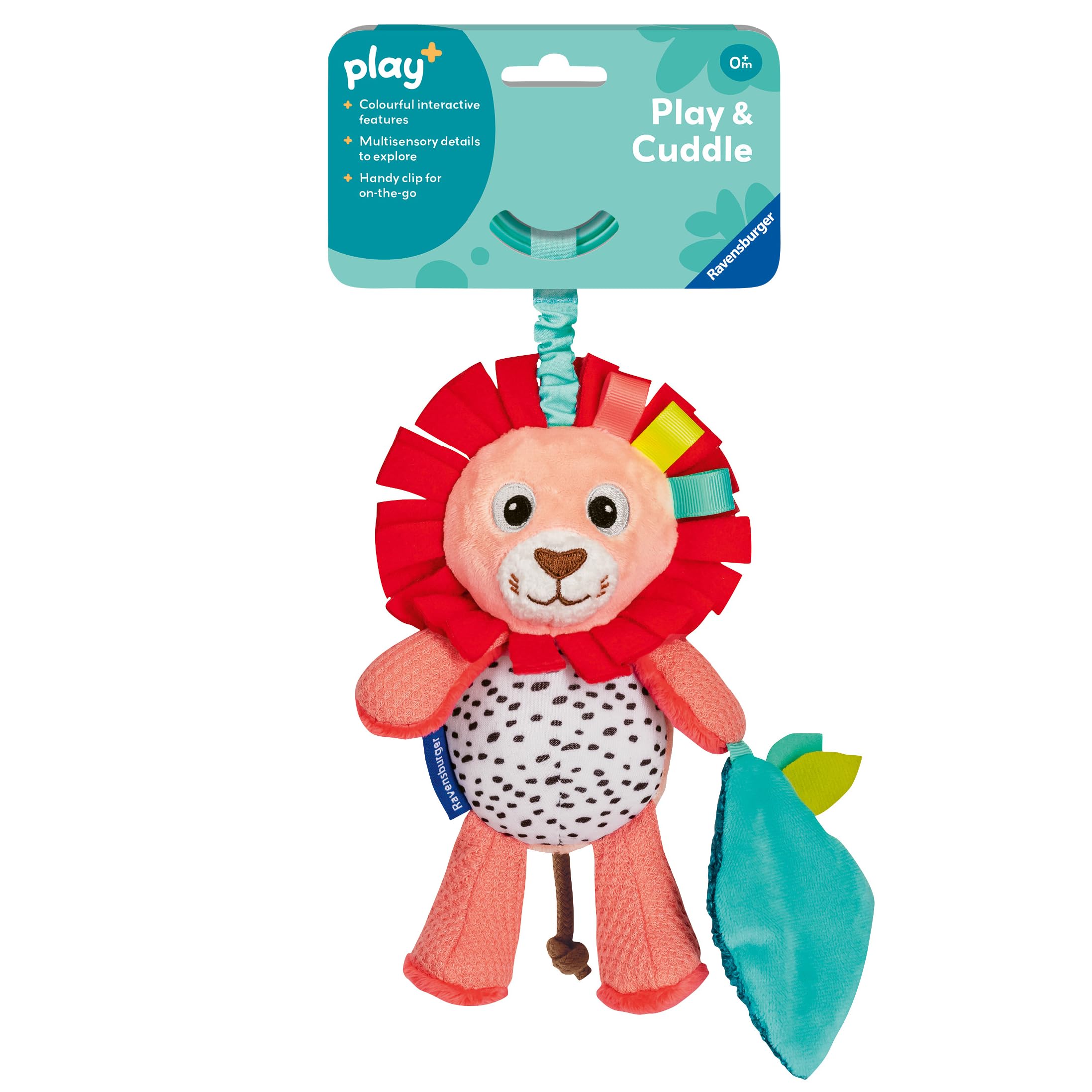 Ravensburger Play+ Cuddle & Play Lion - Sensory Baby Toy for 0 Months Up