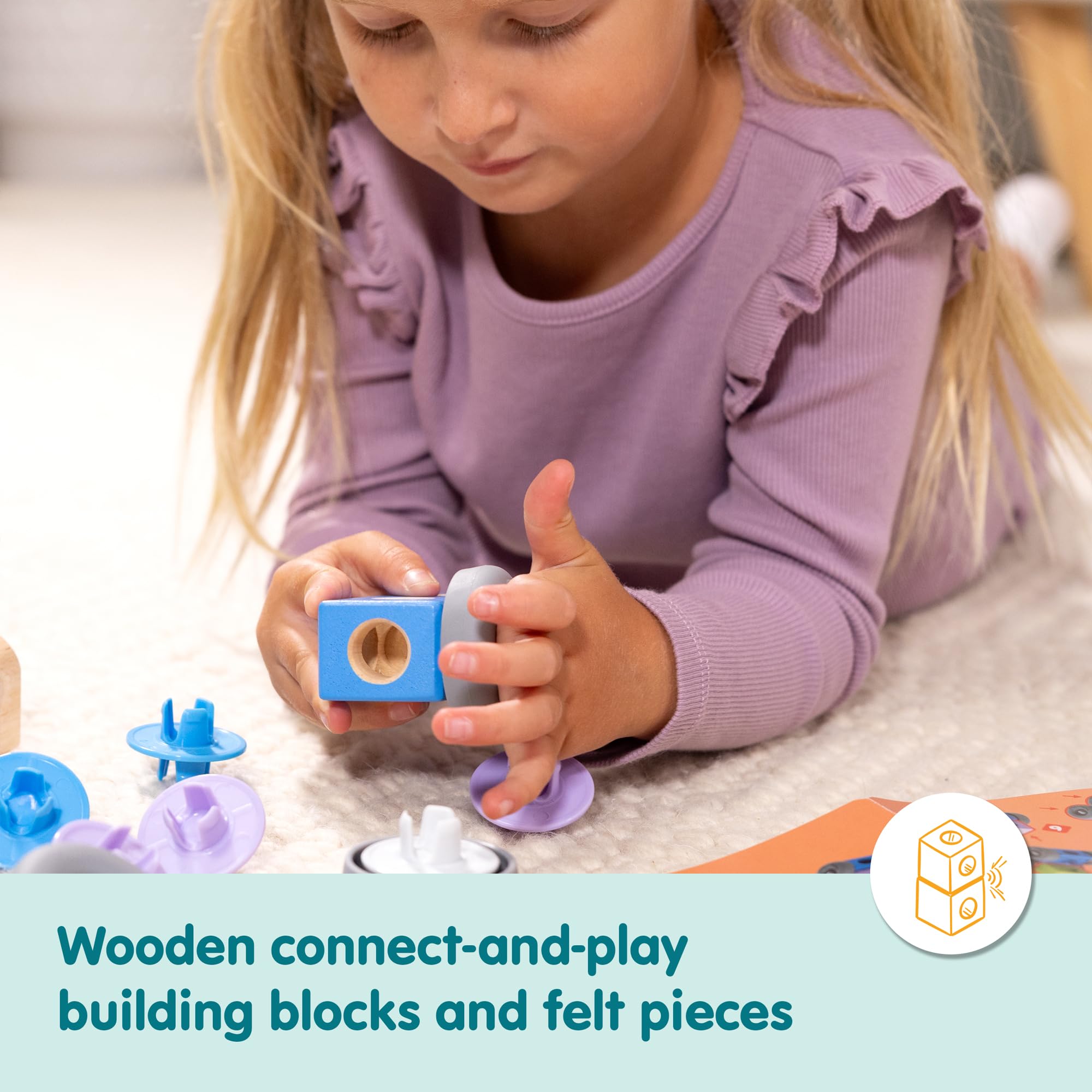 Melissa & Doug Blockables Town Snap And Play Connectable Wooden Blocks Set | Ages 2-7 | 73 Pieces 7