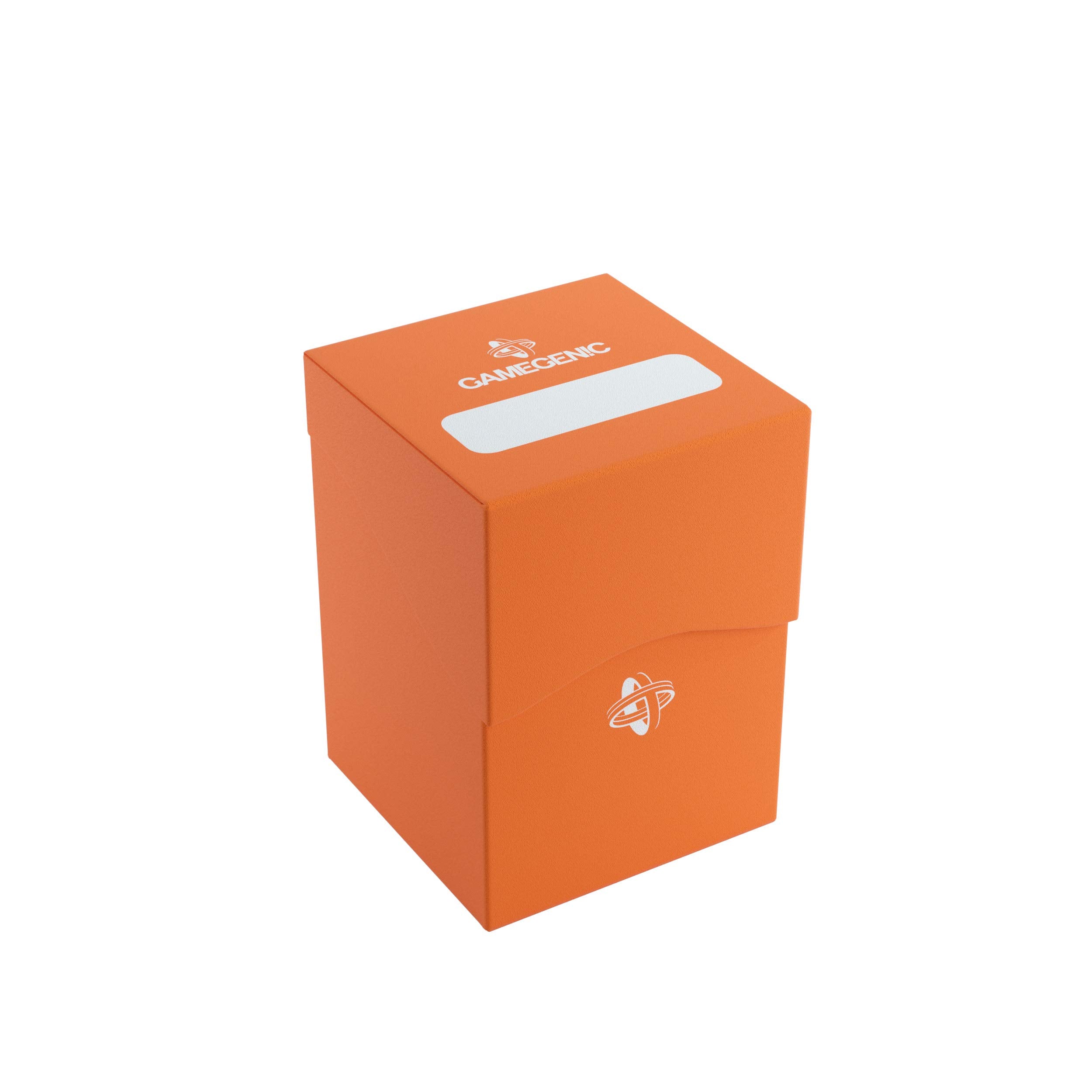 Gamegenic 100-Card Deck Holder - Orange | Self-Locking Lid | Cobra Neck Access