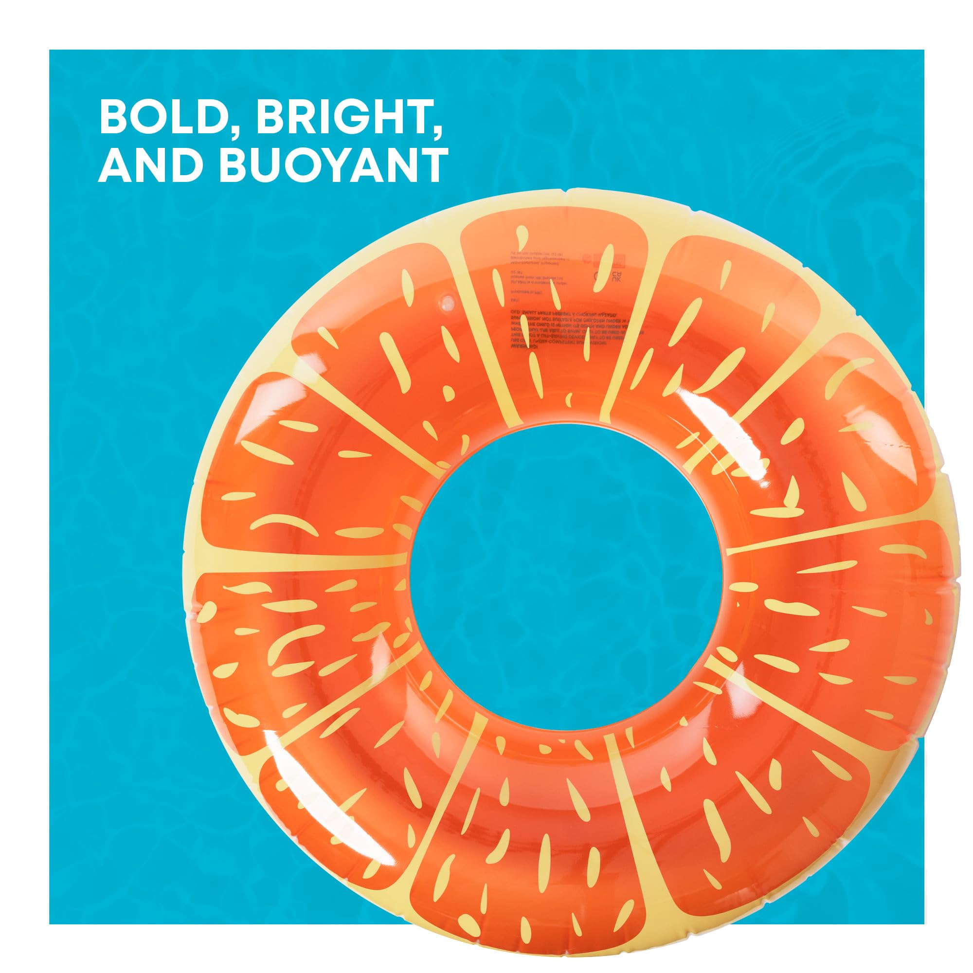 SPLASH! Inflatable Swimming Ring 90cm - Durable PVC, Supports 80kg | Fruit Design 3
