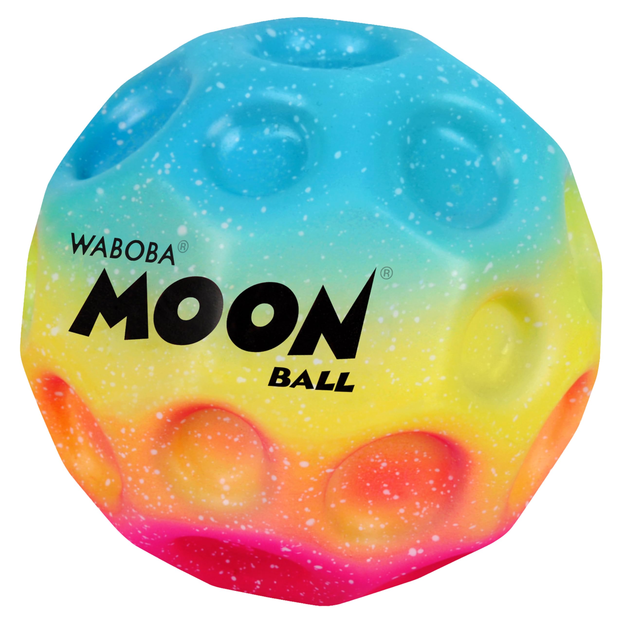 Waboba The Original Moon Ball - Hyper Bouncy Ball for All Ages | Rainbow | 65mm