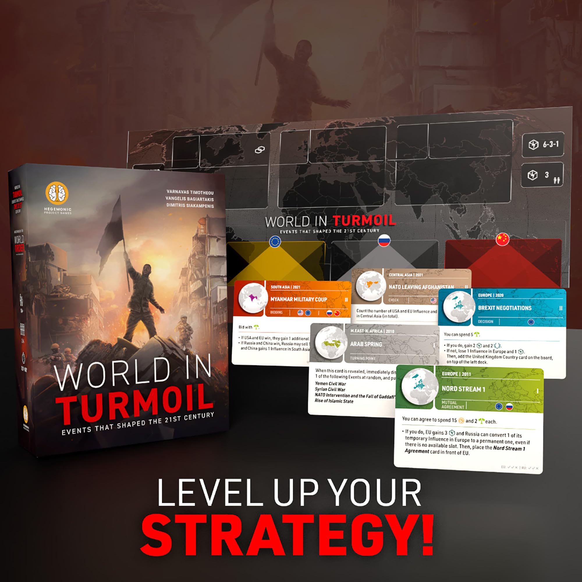Hegemonic World Order: World in Turmoil Expansion | Strategy Board Game | 2-4 Players | Ages 14+ 3