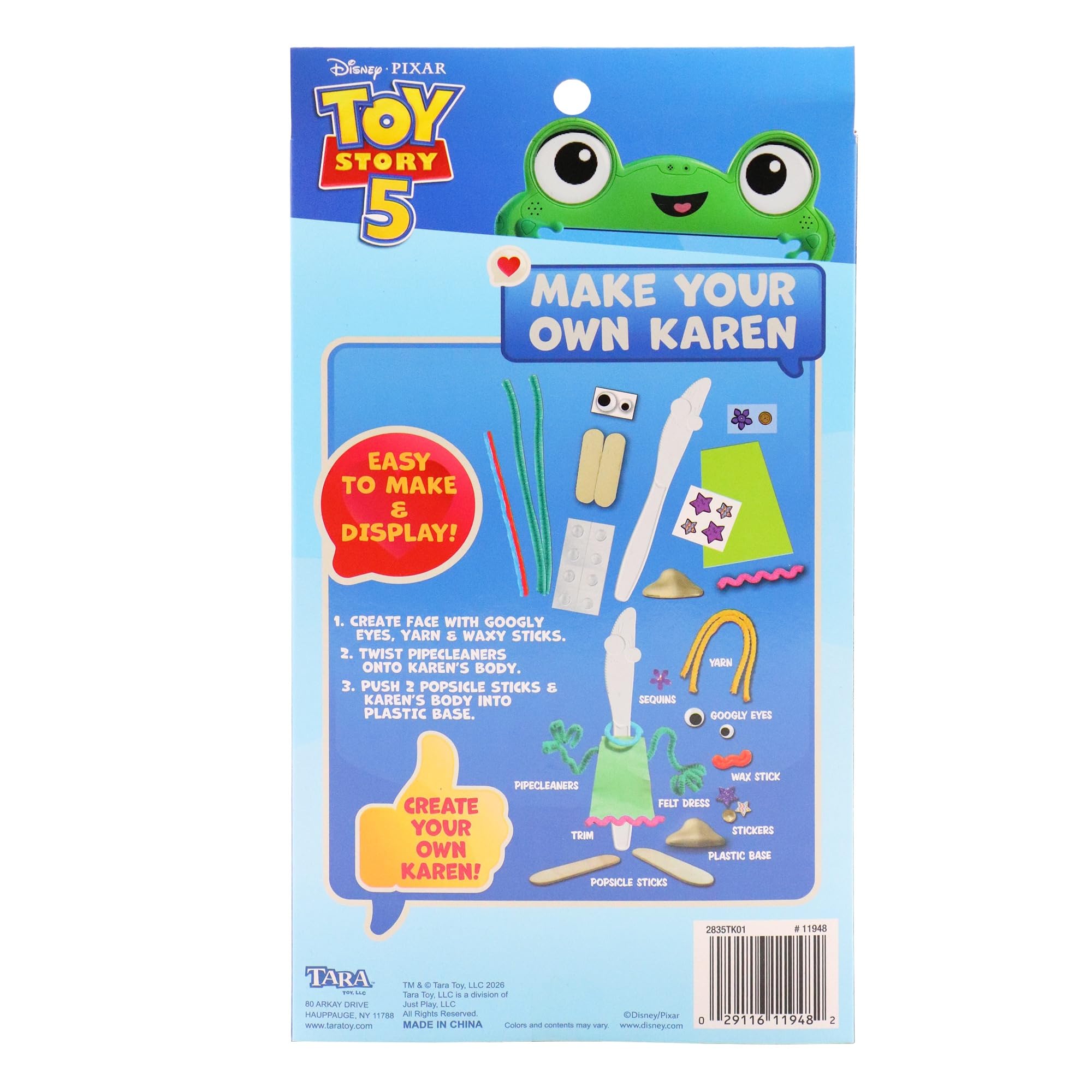 Just Play Disney Pixar Toy Story 5 Make Your Own Karen Craft Kit for Kids Ages 3+ 5