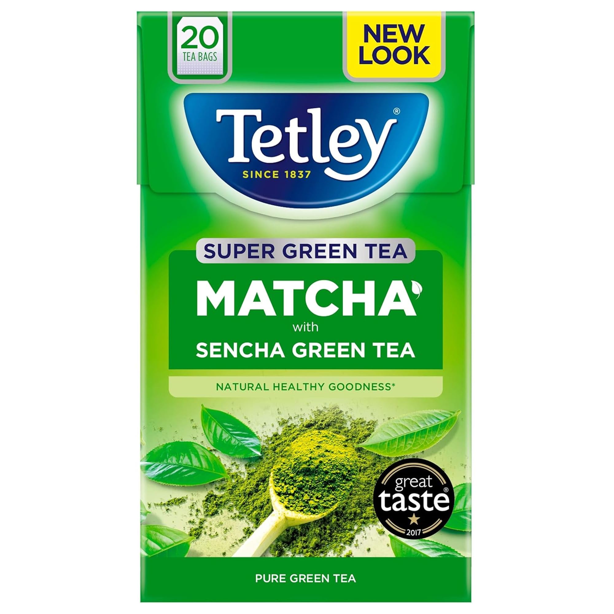 Tetley Super Green Matcha Tea Bags - Sencha & Matcha Fusion, 80 Tea Bags (4 x 20) 1