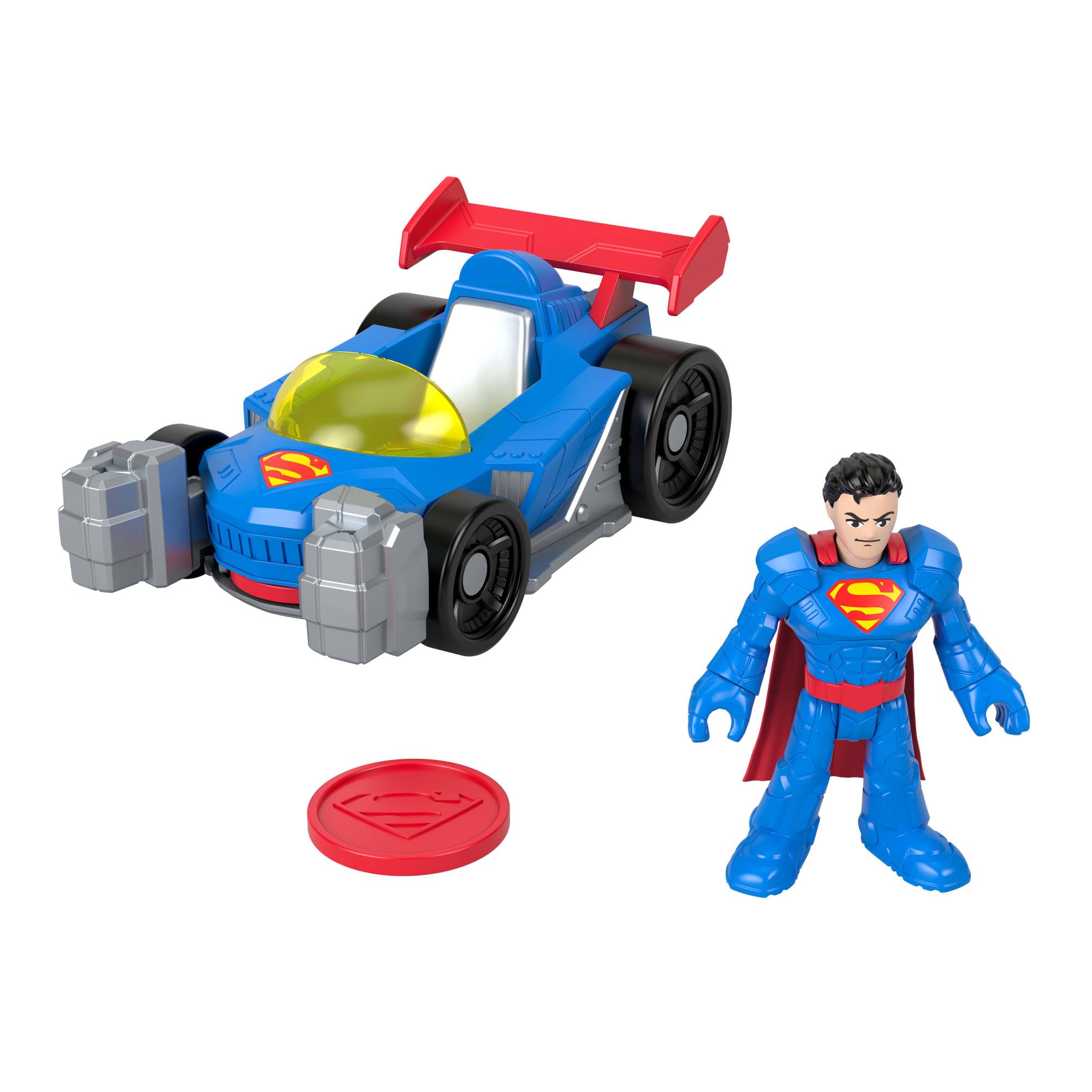 Fisher-Price Imaginext DC Super Friends Metal Force Supermobile Toy Car with Action Figure - Ages 3-8 1