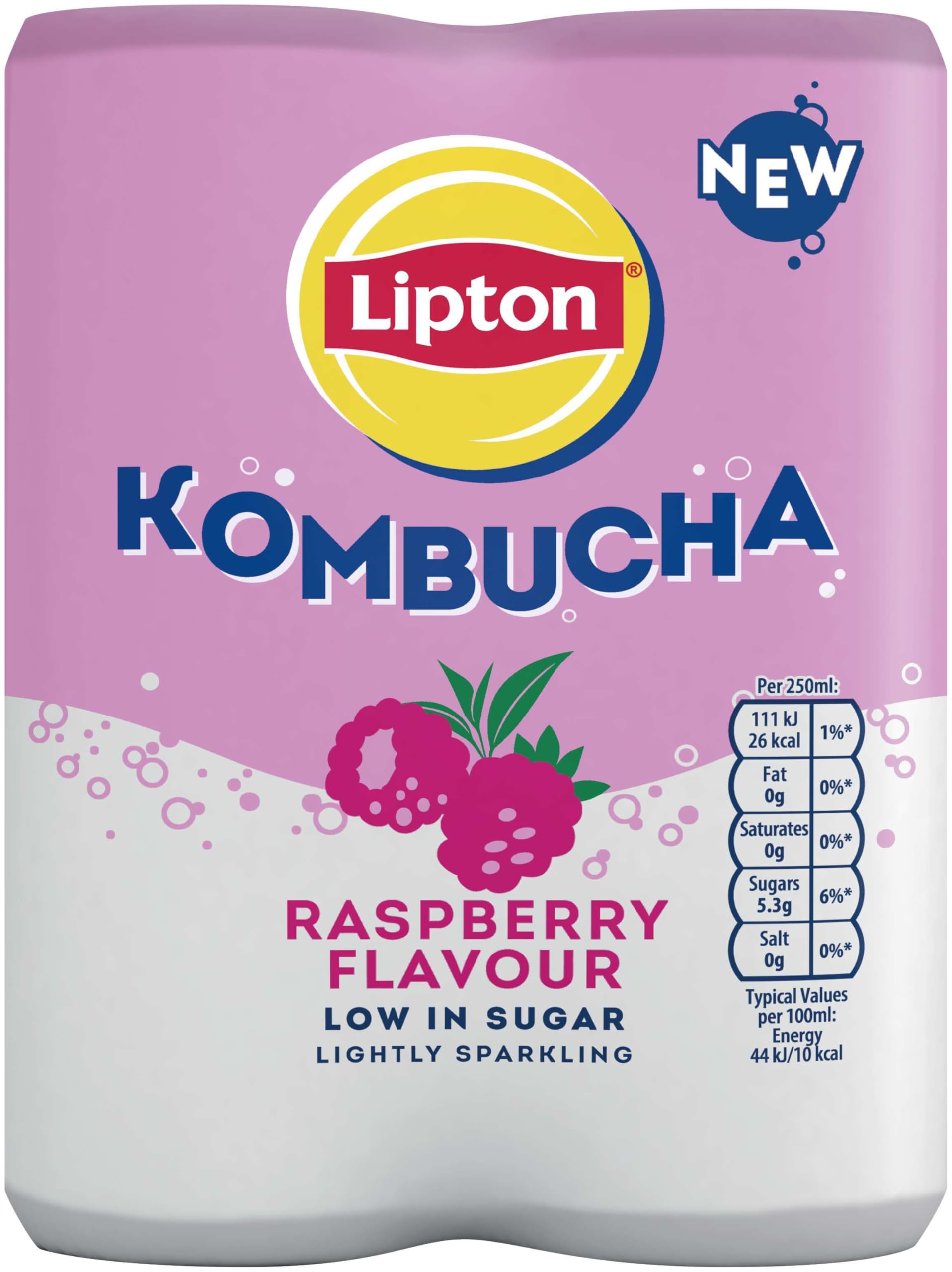 Lipton Kombucha Raspberry Flavour, 250ml (Pack of 4) 2