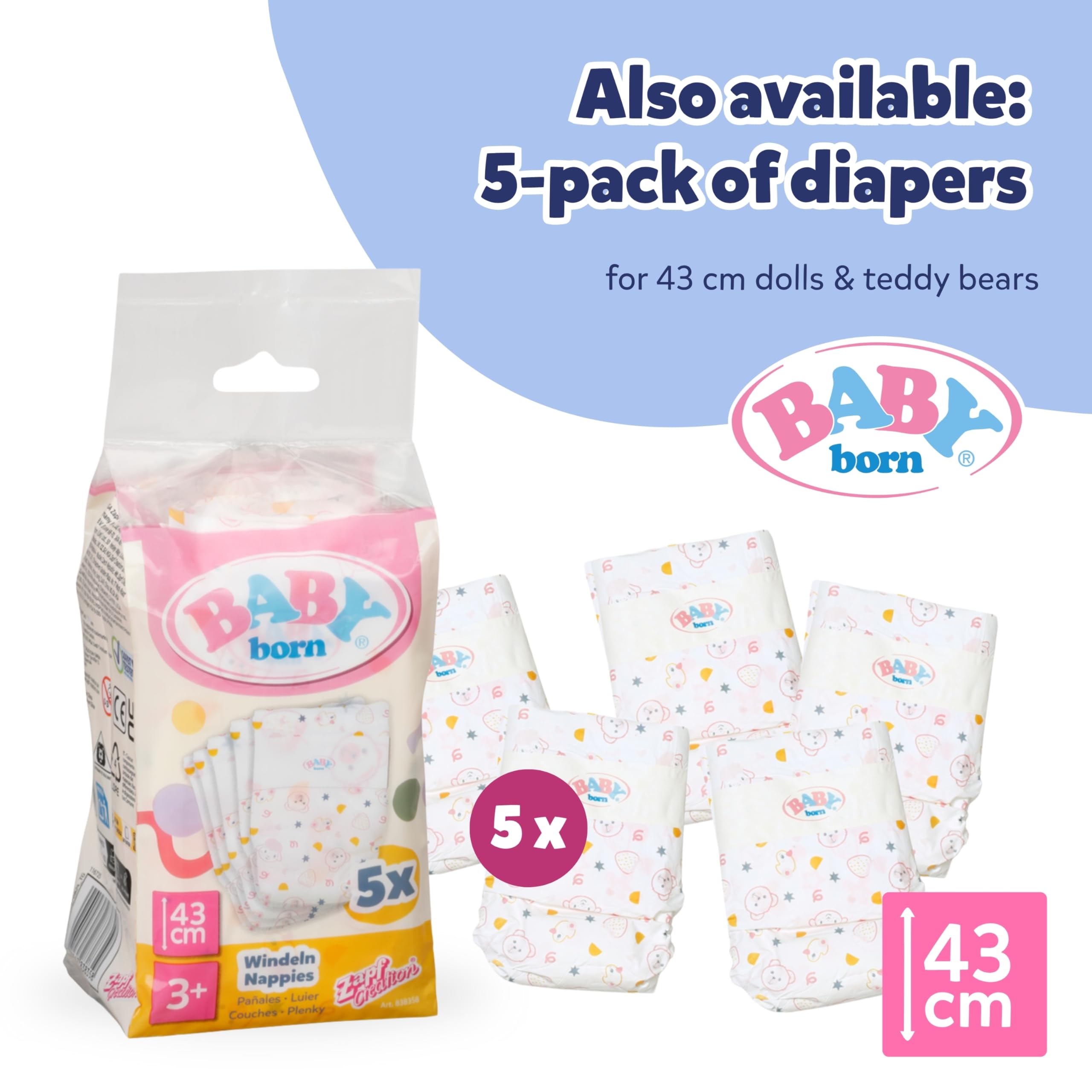 BABY born Doll Changing Bag - Pink Shoulder Bag with Changing Mat, Lotion Bottle & Nappy 23